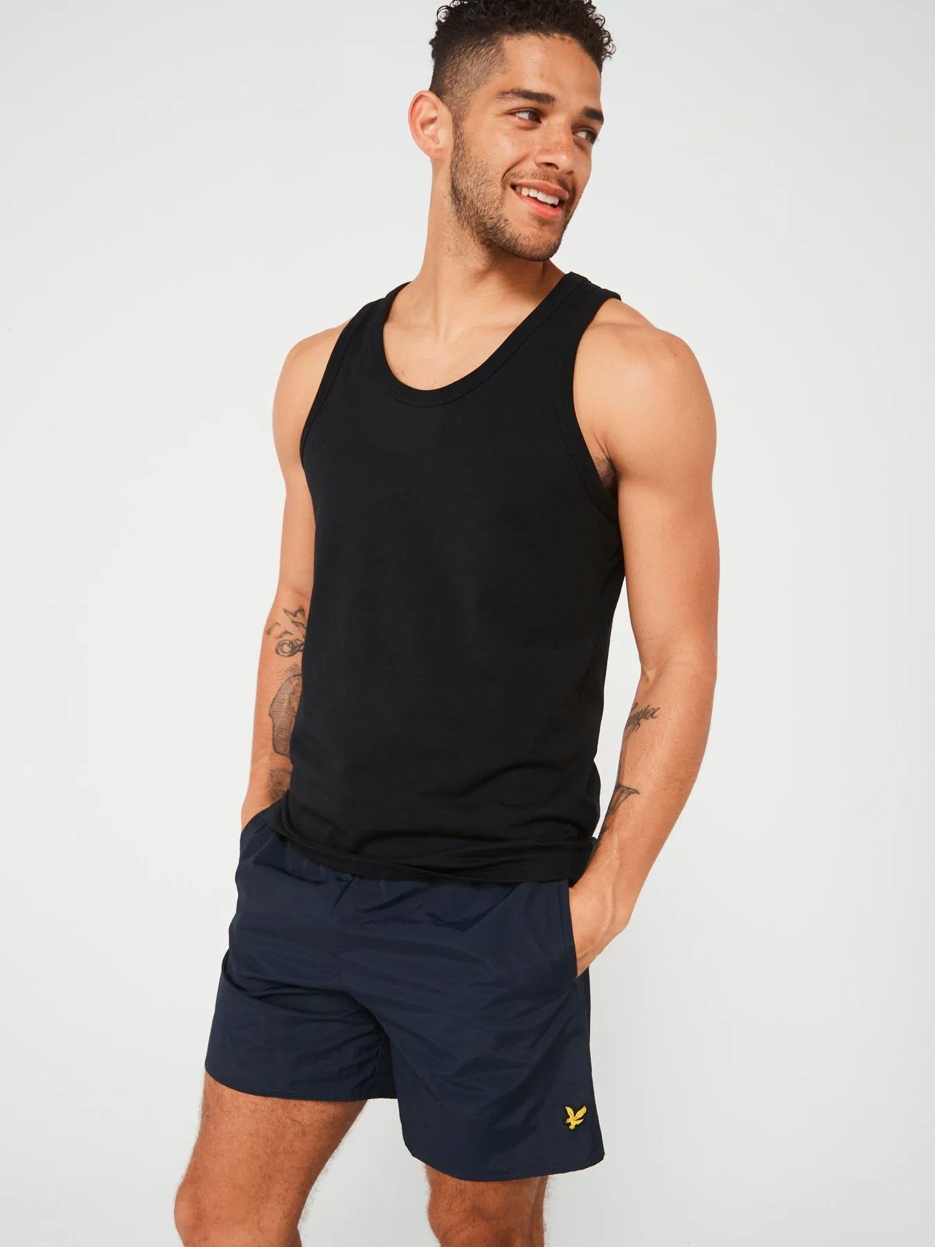 Lyle & Scott Plain Swim Shorts - Navy