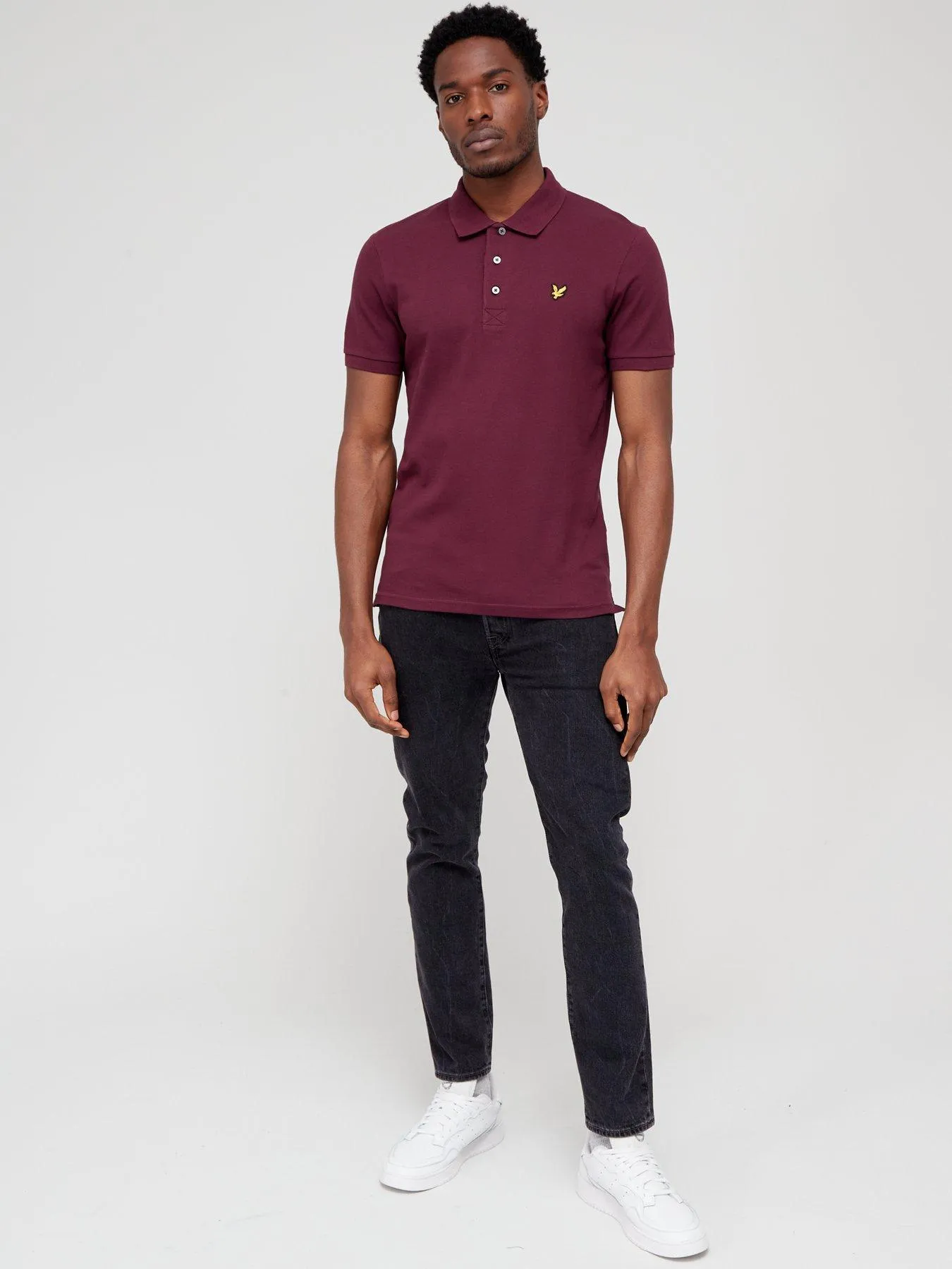 Lyle & Scott Regular Fit Logo Polo Shirt - Dark Red