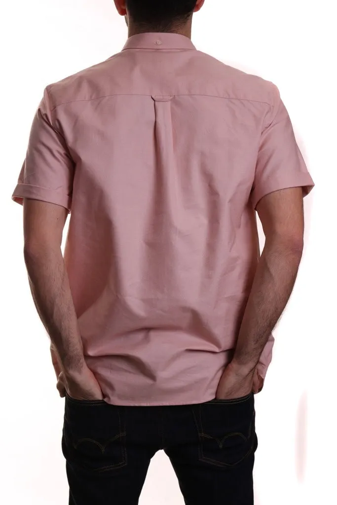 Lyle & Scott Short Sleeved Cotton Oxford in Dusty Pink