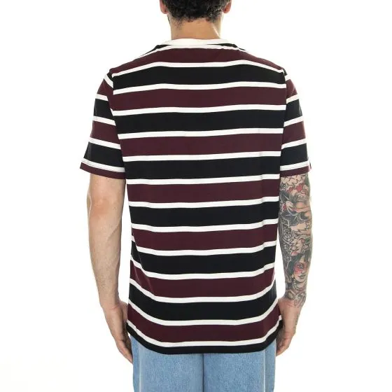 Lyle & Scott Stripe T-Shirt Burgundy