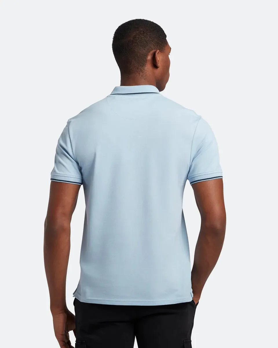 Lyle & Scott Tipped Polo Shirt in Light Blue