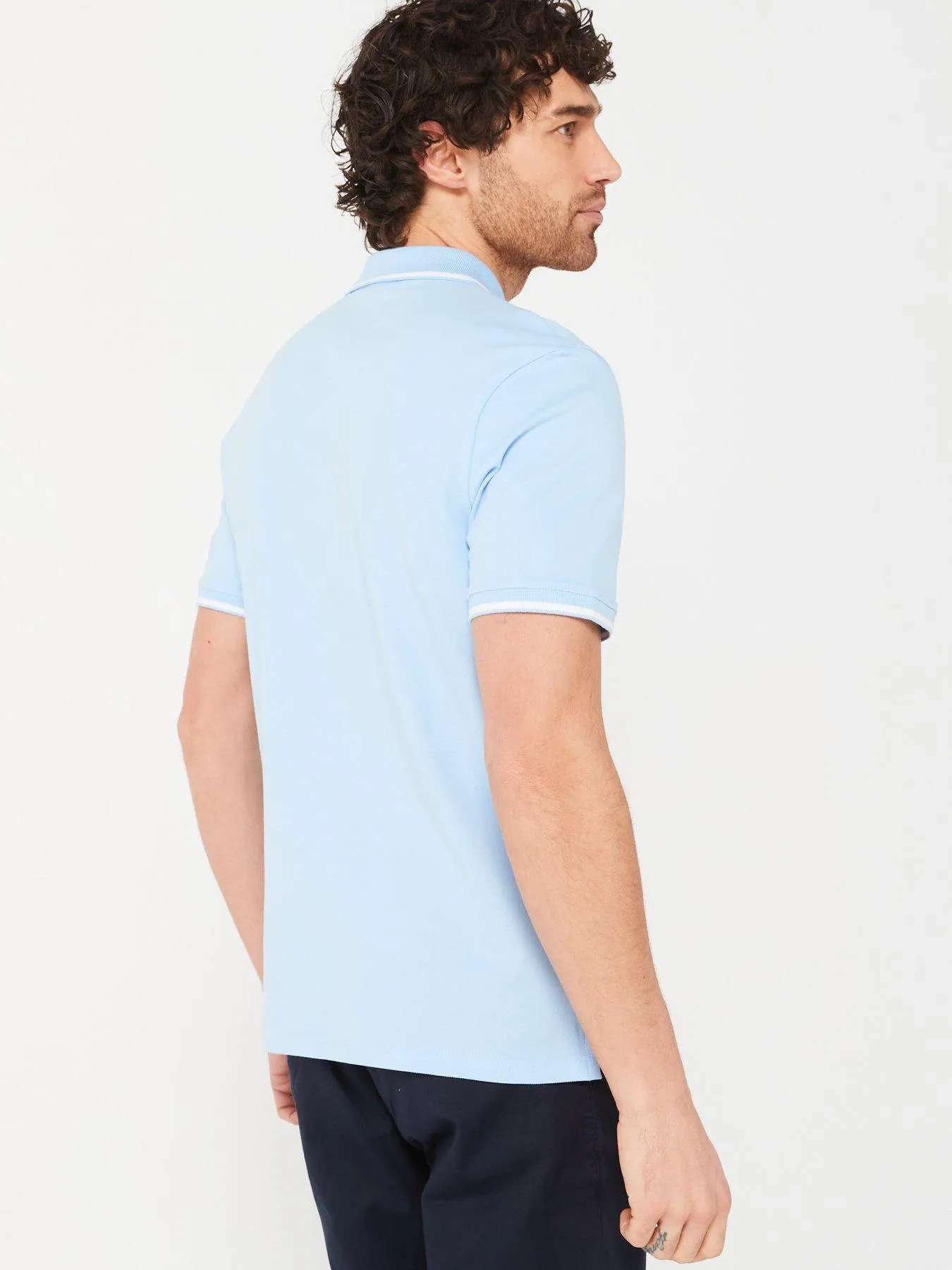 Lyle & Scott Tipped Regular Fit Polo Shirt - Light Blue