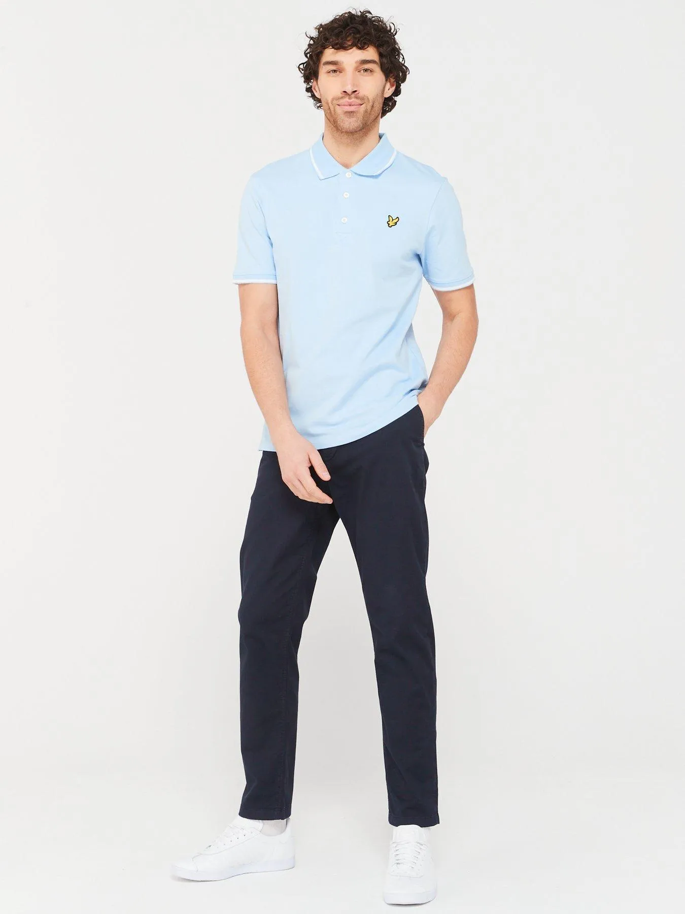 Lyle & Scott Tipped Regular Fit Polo Shirt - Light Blue