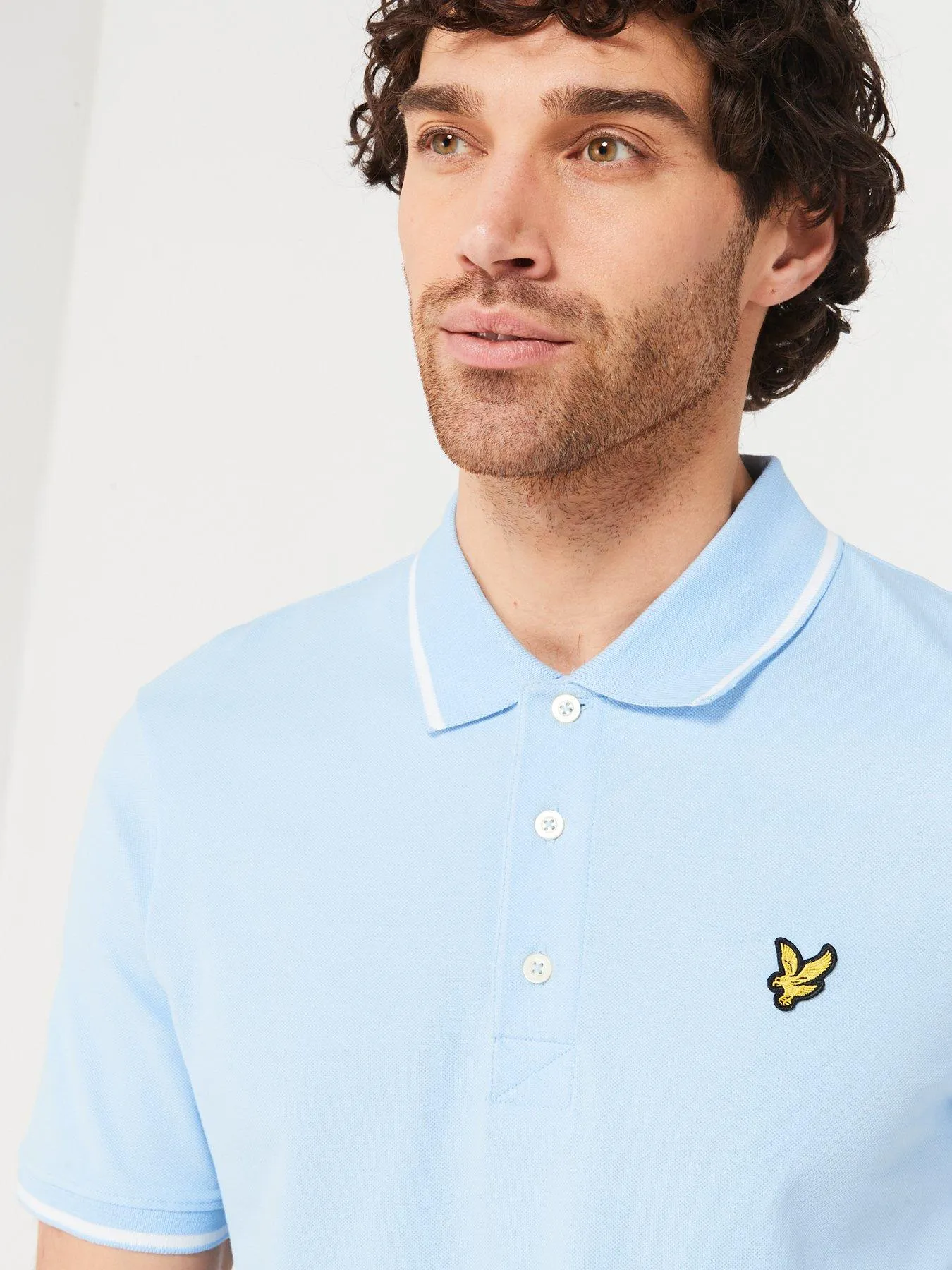 Lyle & Scott Tipped Regular Fit Polo Shirt - Light Blue