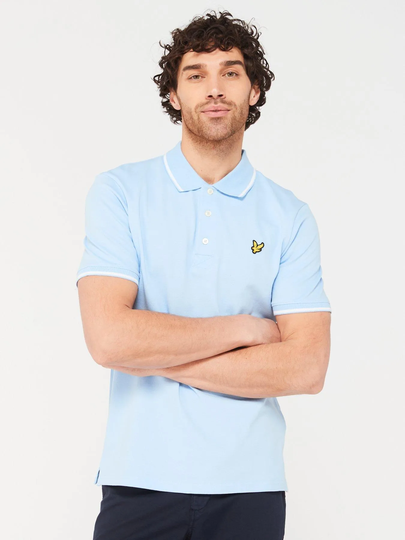 Lyle & Scott Tipped Regular Fit Polo Shirt - Light Blue