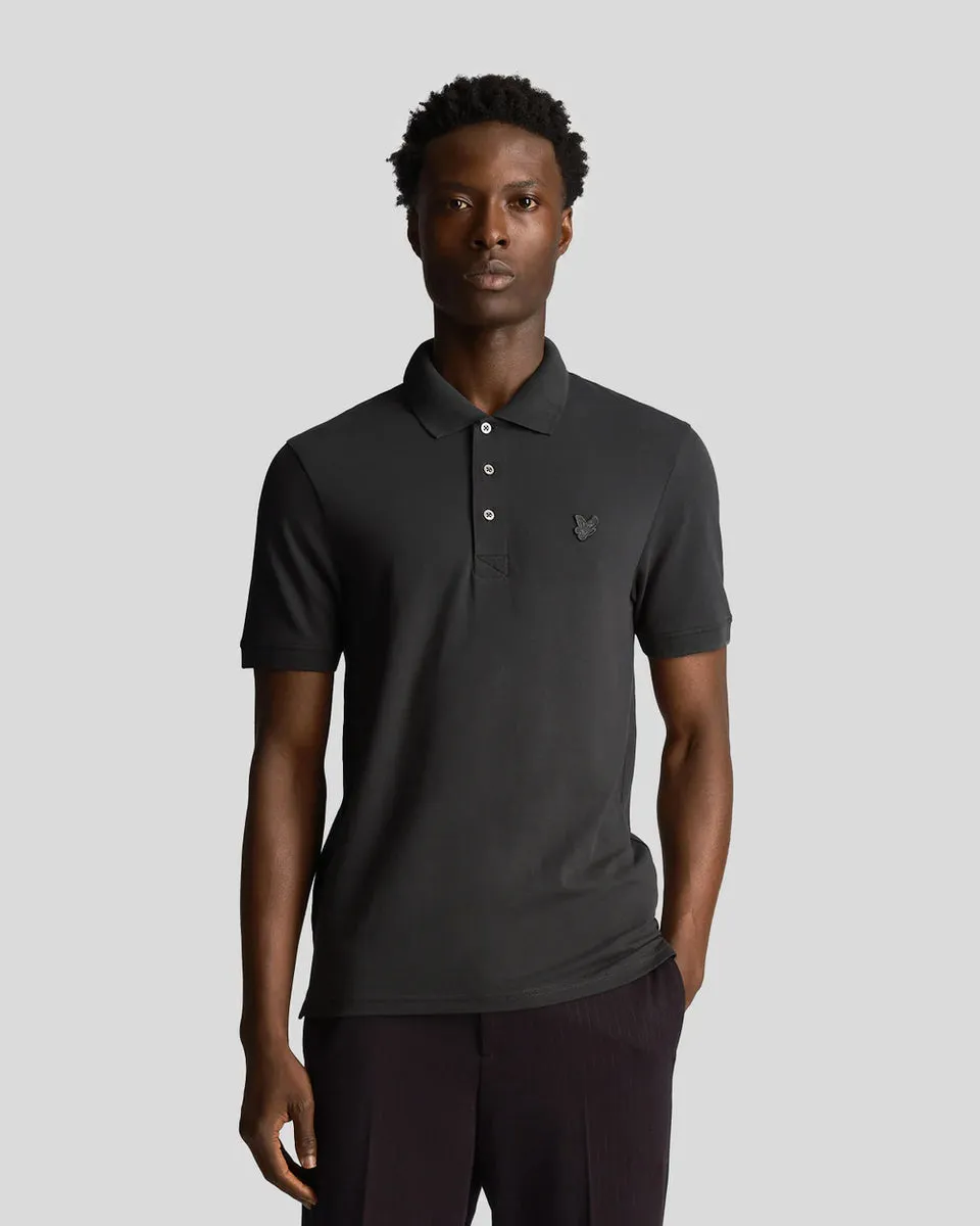 Lyle & Scott Tonal Eagle Polo Shirt Gunmetal