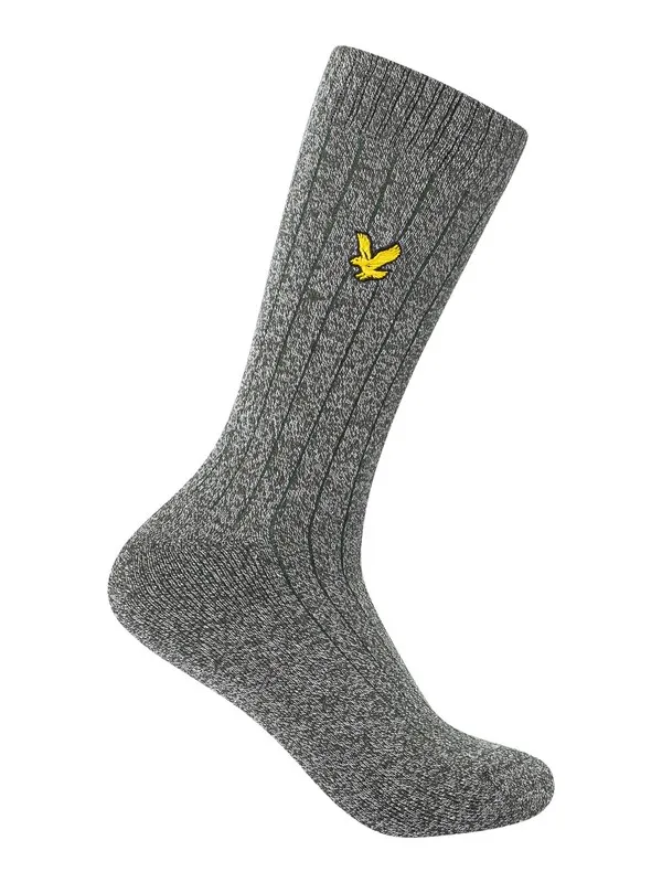 Lyle & Scott 3 Pack Mcgill Premium Socks - Climbing Ivy/Grey Marl/Black