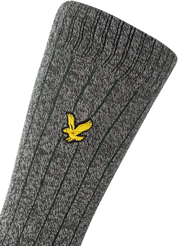 Lyle & Scott 3 Pack Mcgill Premium Socks - Climbing Ivy/Grey Marl/Black