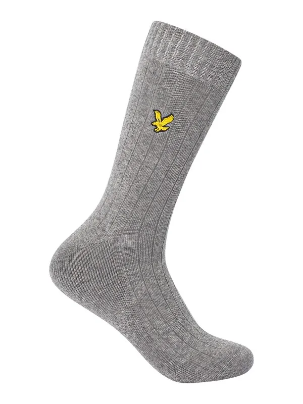 Lyle & Scott 3 Pack Mcgill Premium Socks - Climbing Ivy/Grey Marl/Black