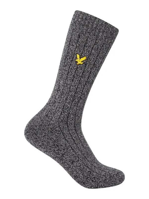 Lyle & Scott 3 Pack Mcgill Premium Socks - Climbing Ivy/Grey Marl/Black