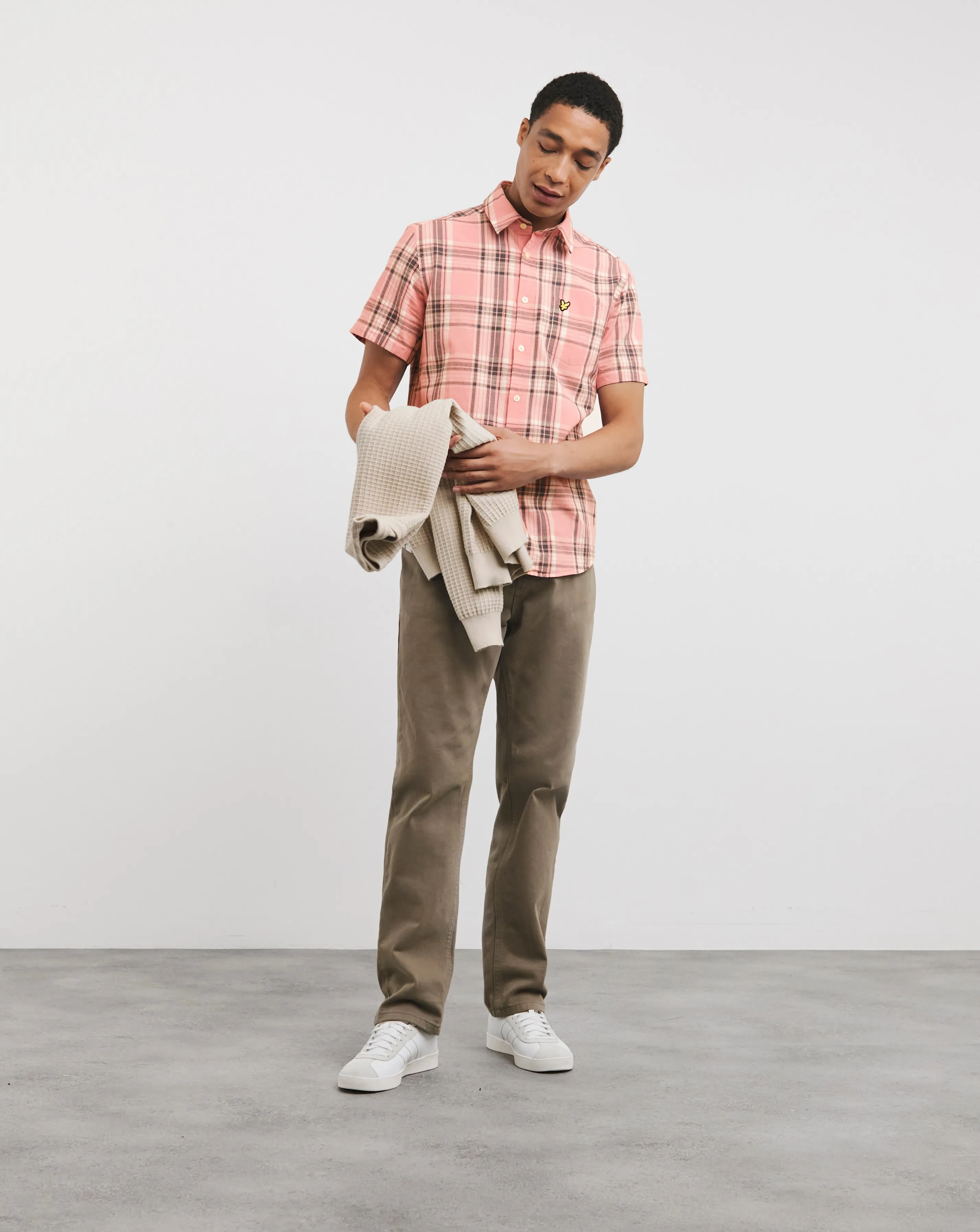 Lyle & Scott Pink Linen Check Shirt