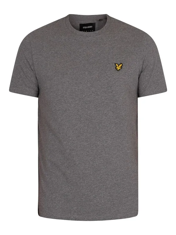 Lyle &amp; Scott Organic Cotton Plain T-Shirt - Mid Grey Marl