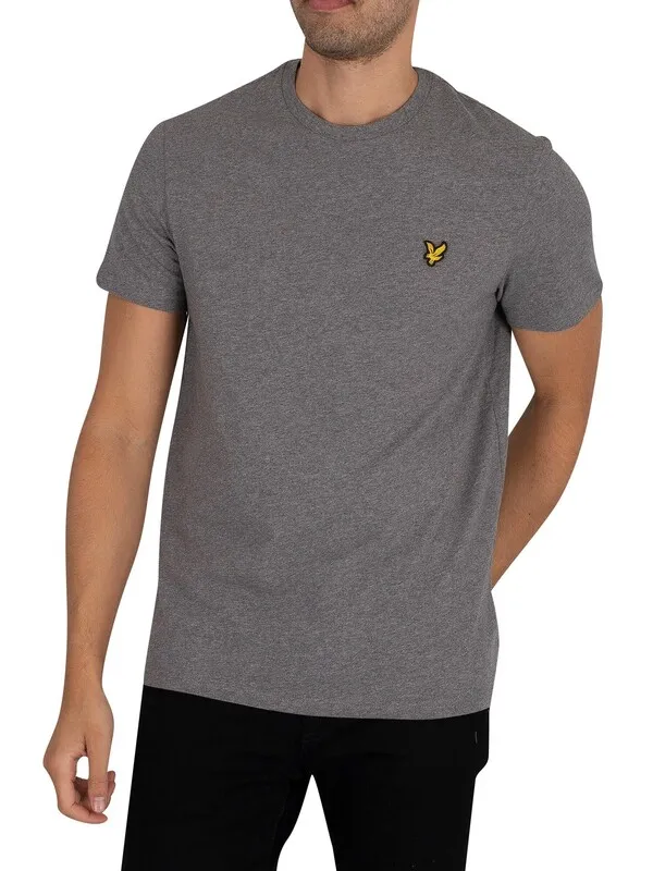 Lyle &amp; Scott Organic Cotton Plain T-Shirt - Mid Grey Marl