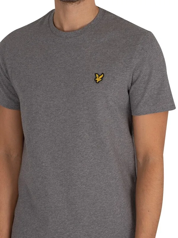 Lyle &amp; Scott Organic Cotton Plain T-Shirt - Mid Grey Marl