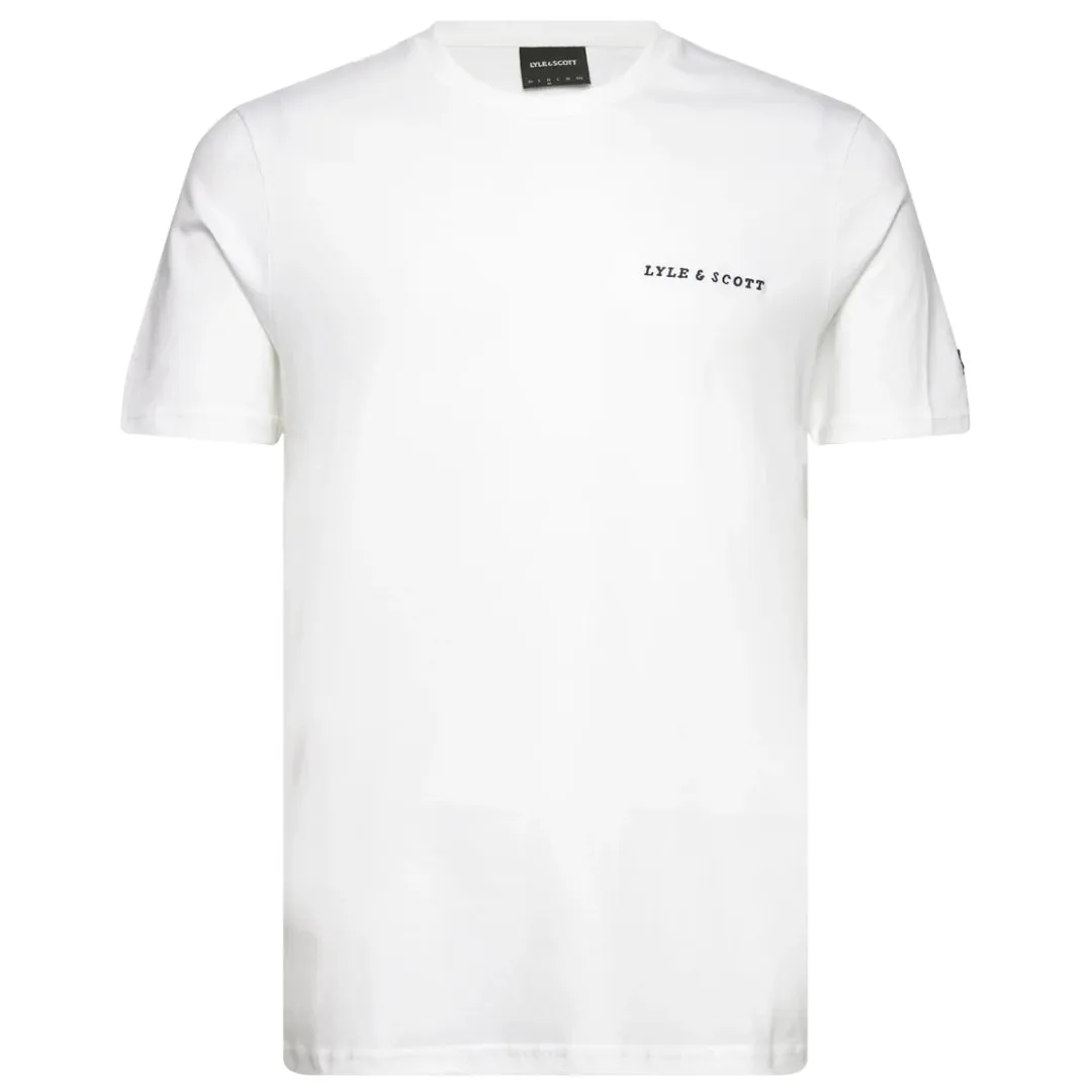 Lyle Scott Embroidered Logo Plain White T Shirt