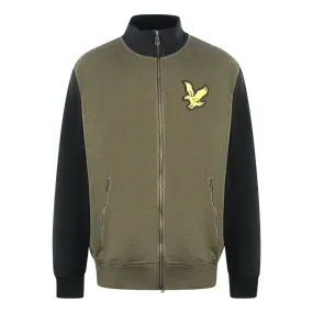 Lyle Scott Large Golden Eagle Chest Logo Green Zip Up Jumper