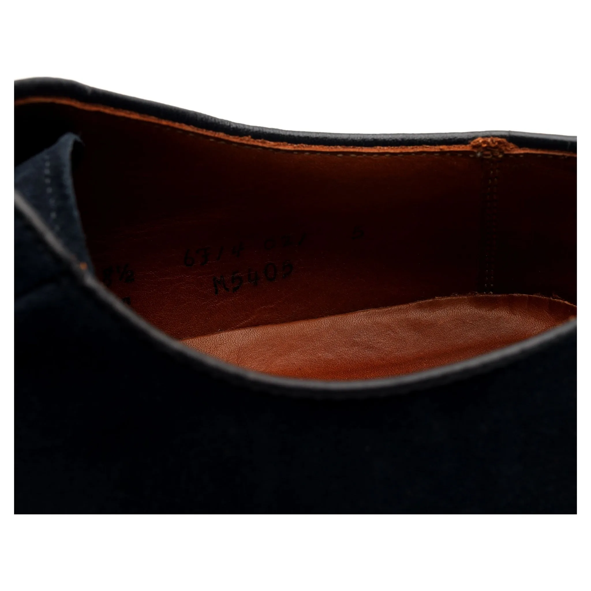 'M5405' Navy Blue Suede Derby UK 8 US 8.5 E