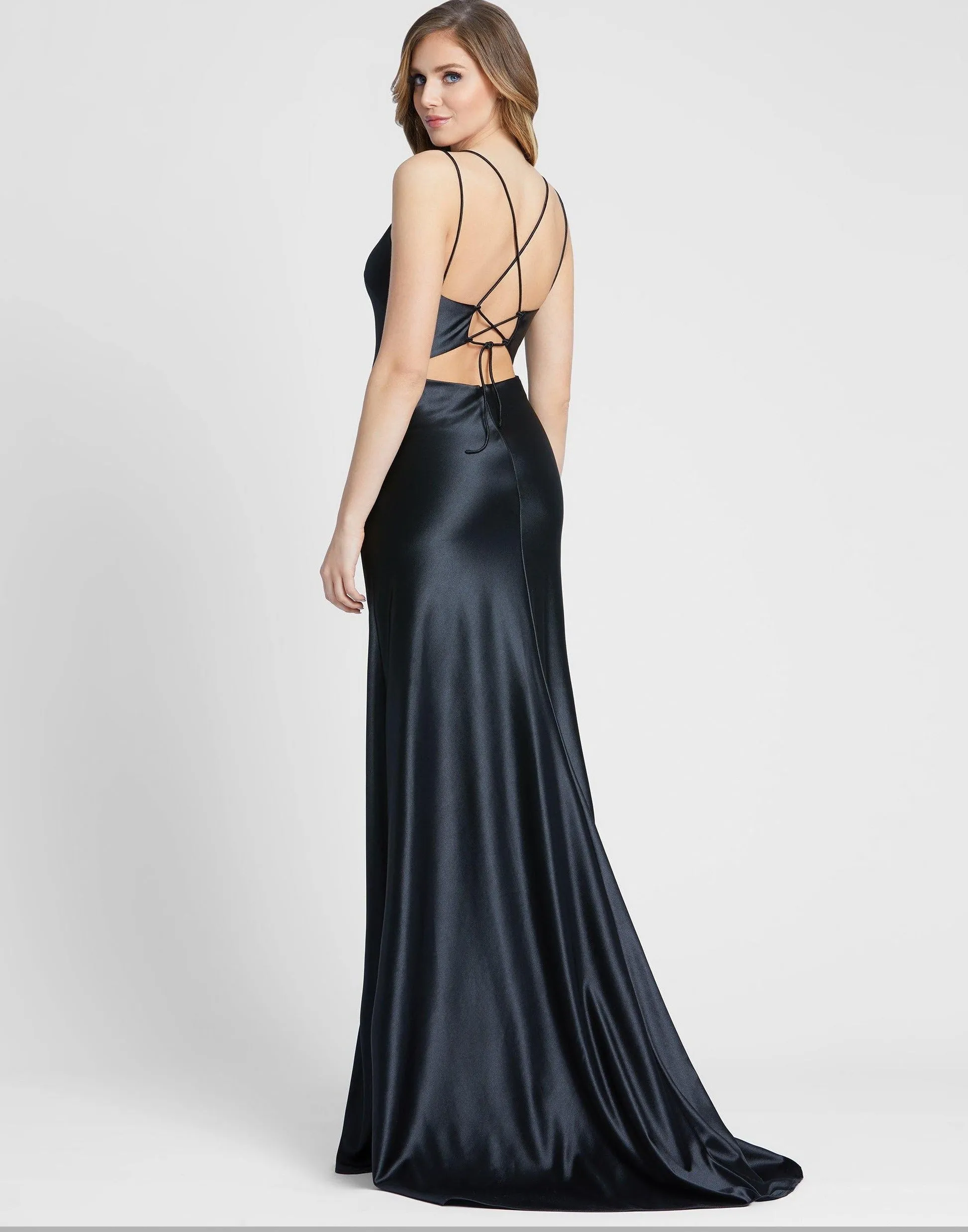 Mac Duggal 26263 Prom Long Spaghetti Strap Sexy Gown