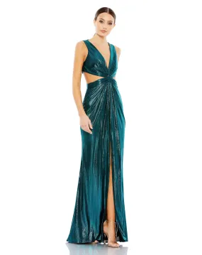 Mac Duggal 26733 Long Formal Metallic Prom Dress