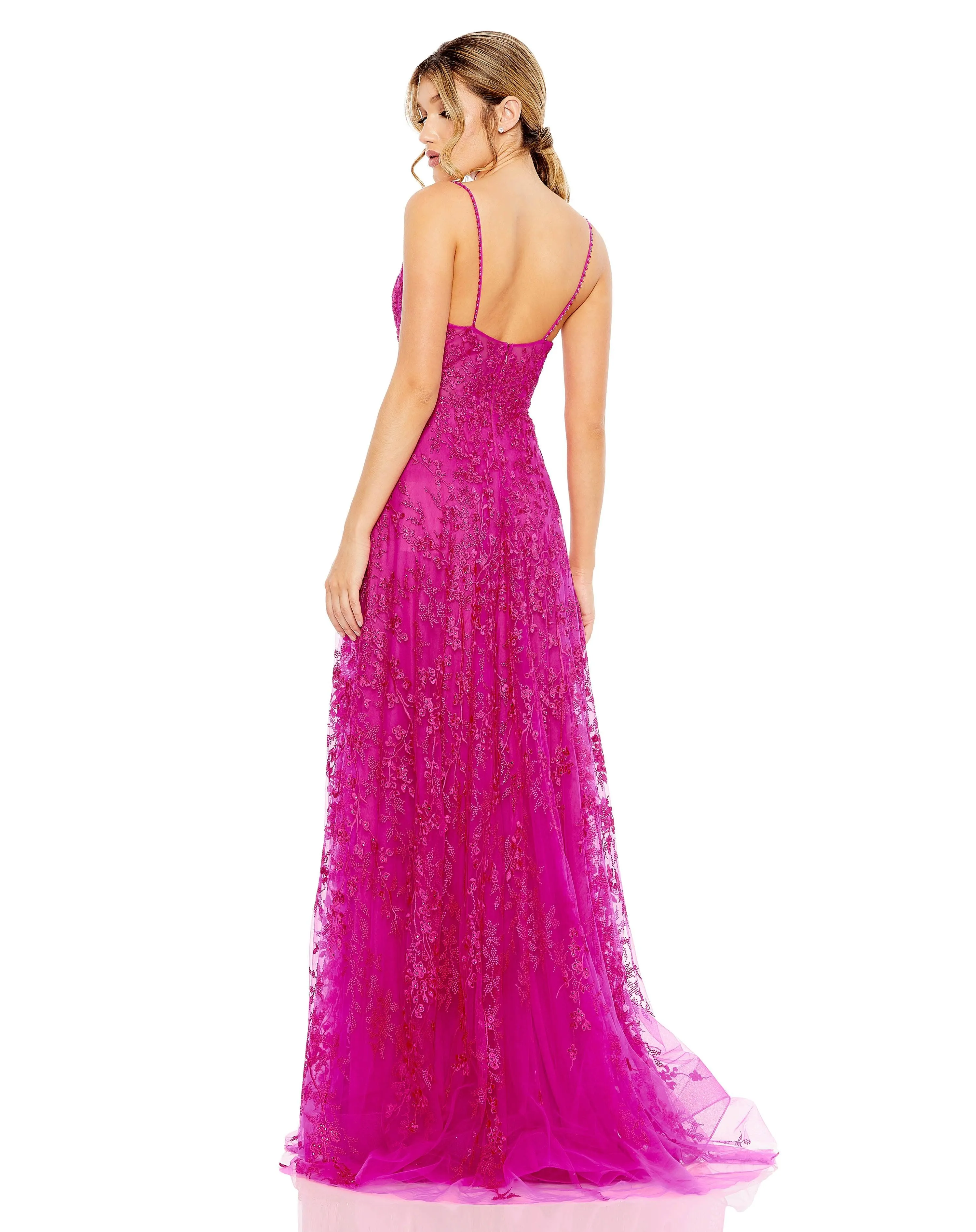 Mac Duggal 50683 Prom Spaghetti Strap Long Formal Gown