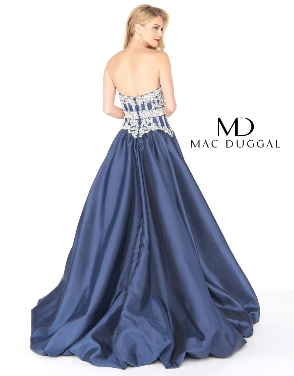 Mac Duggal 62894 Prom Long Strapless Ball Gown