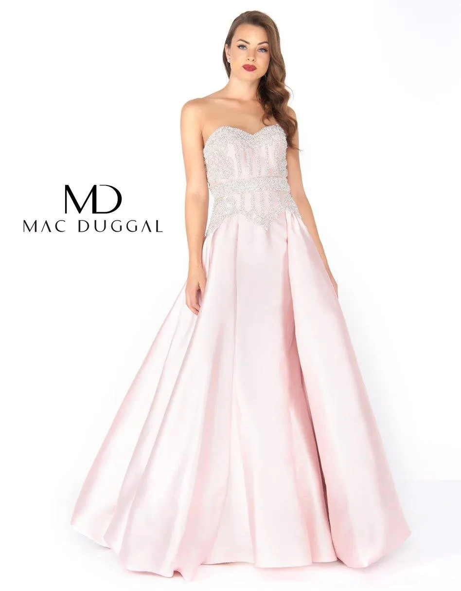 Mac Duggal 62894 Prom Long Strapless Ball Gown