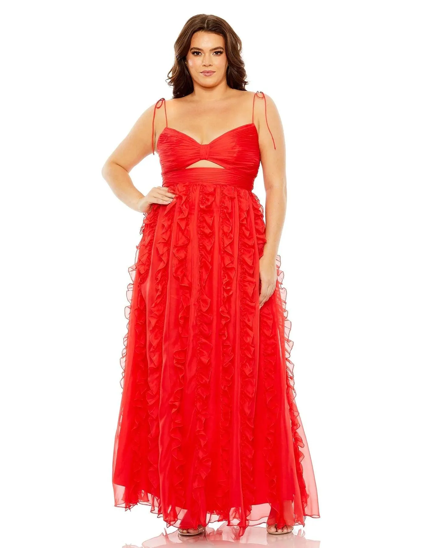 Mac Duggal 68543 Fabulouss Plus Size Long Chiffon Dress