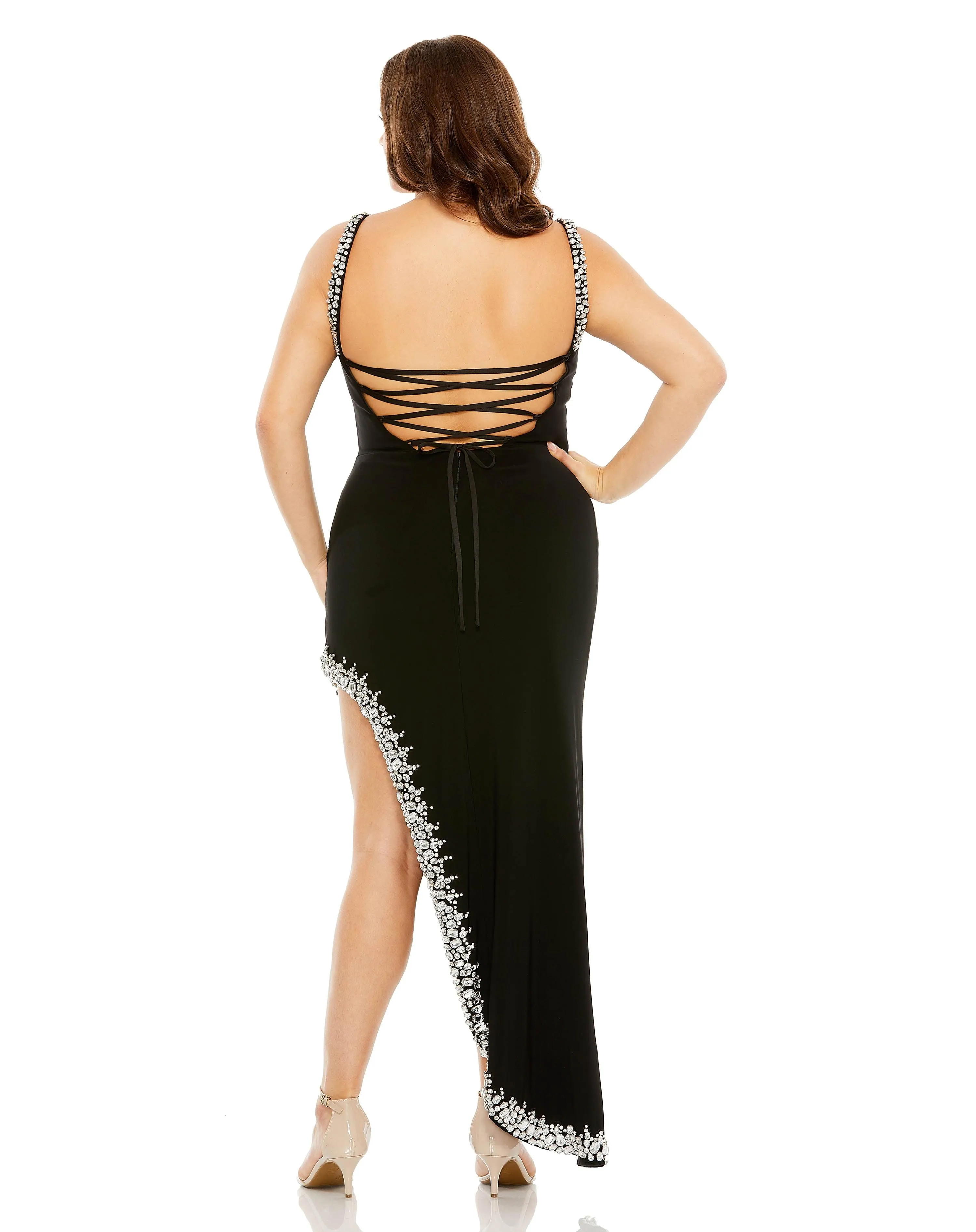 Mac Duggal 76994 Fabulouss Plus Size High Low Dress