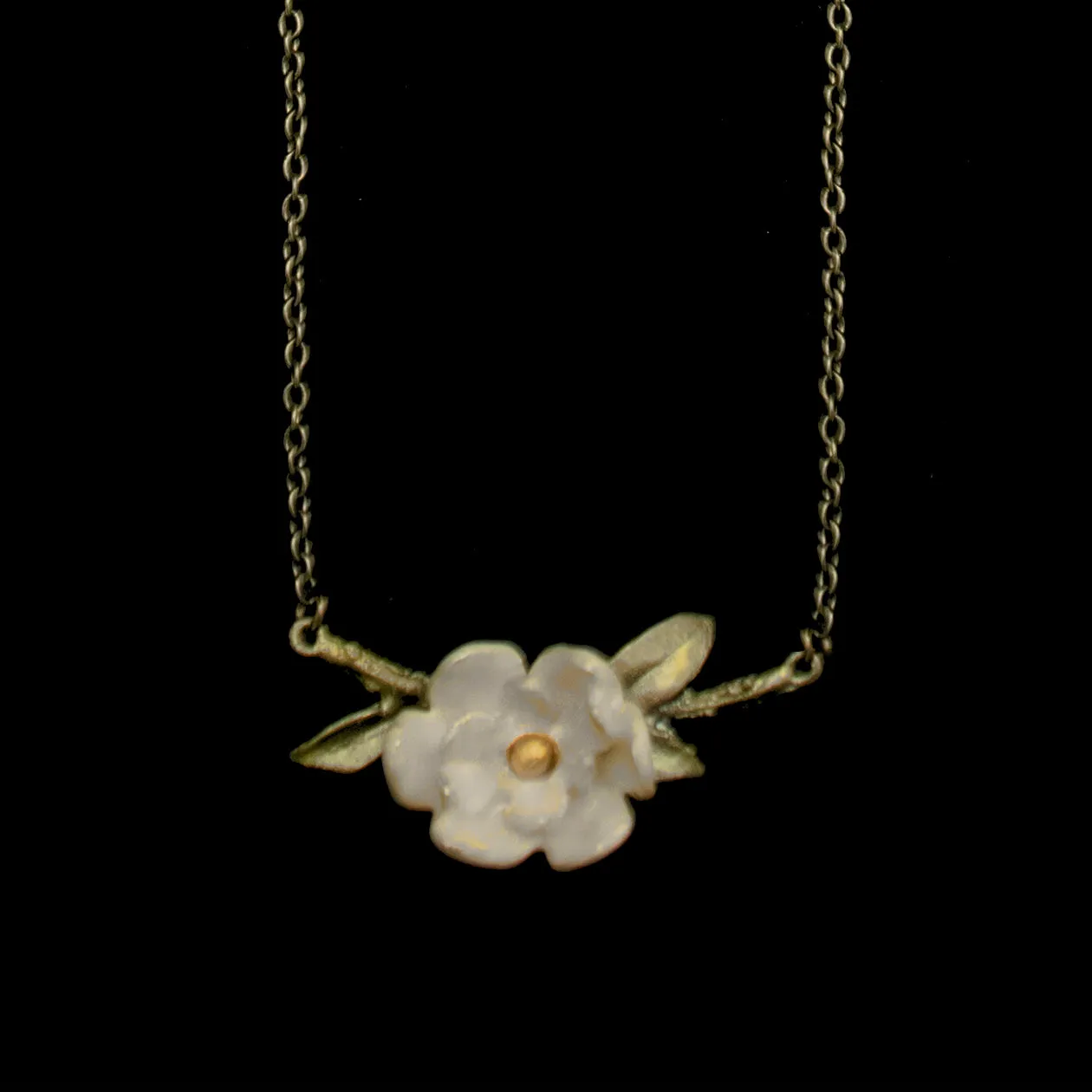 Magnolia 16 Inch Adjustable Branch Pendant Necklace by Michael Michaud