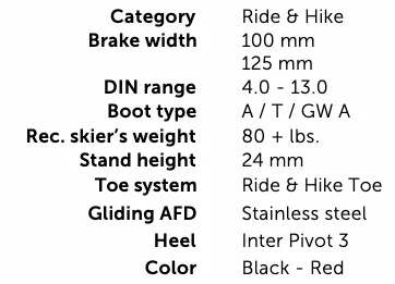 Marker Duke PT 13 Ski Bindings Adult 2024