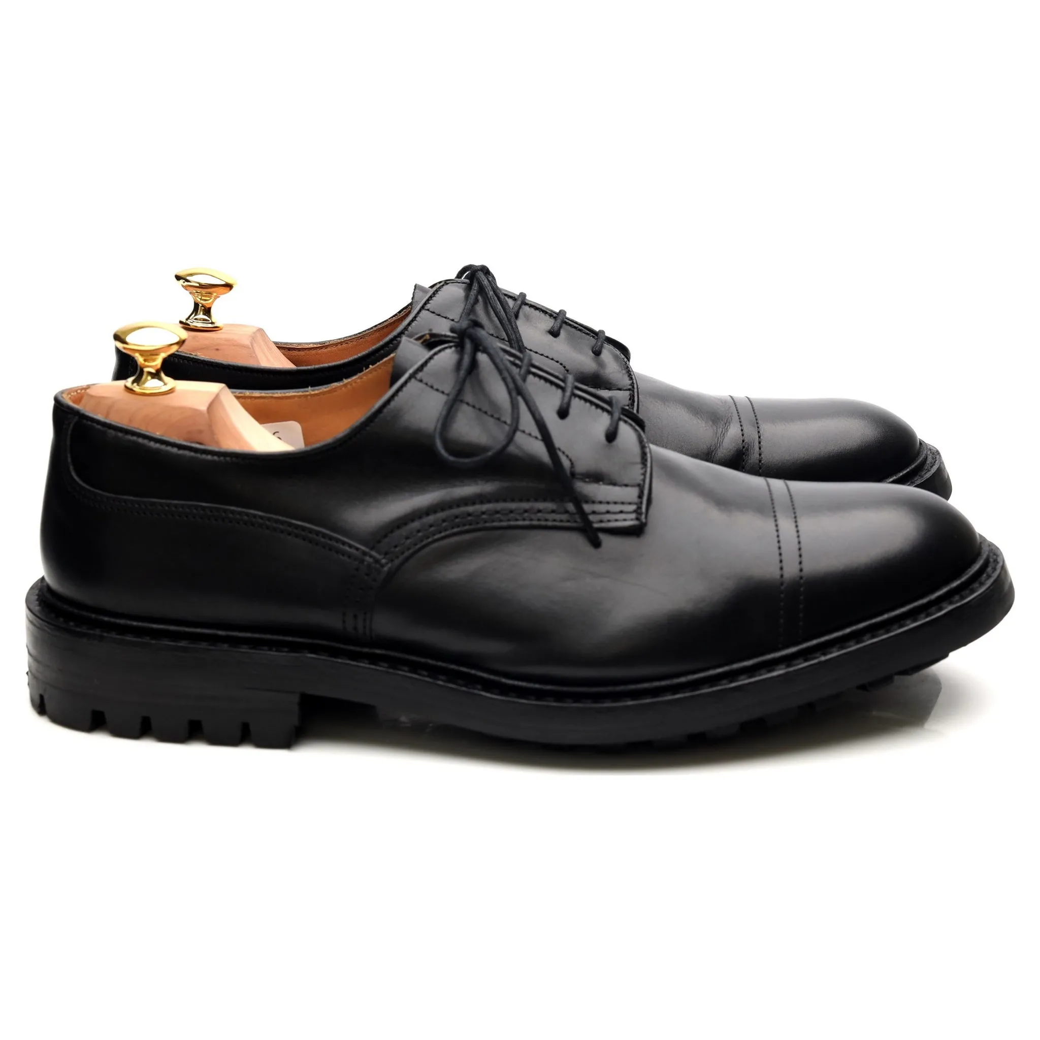 'Matlock' Black Leather Derby UK 10.5