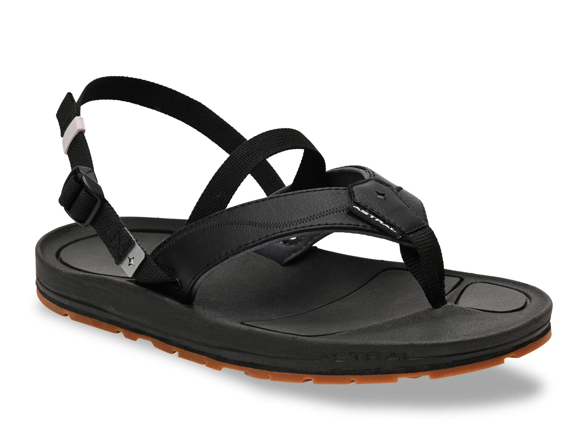 Men's Astral Filipe Flip Flops Color: Space Black