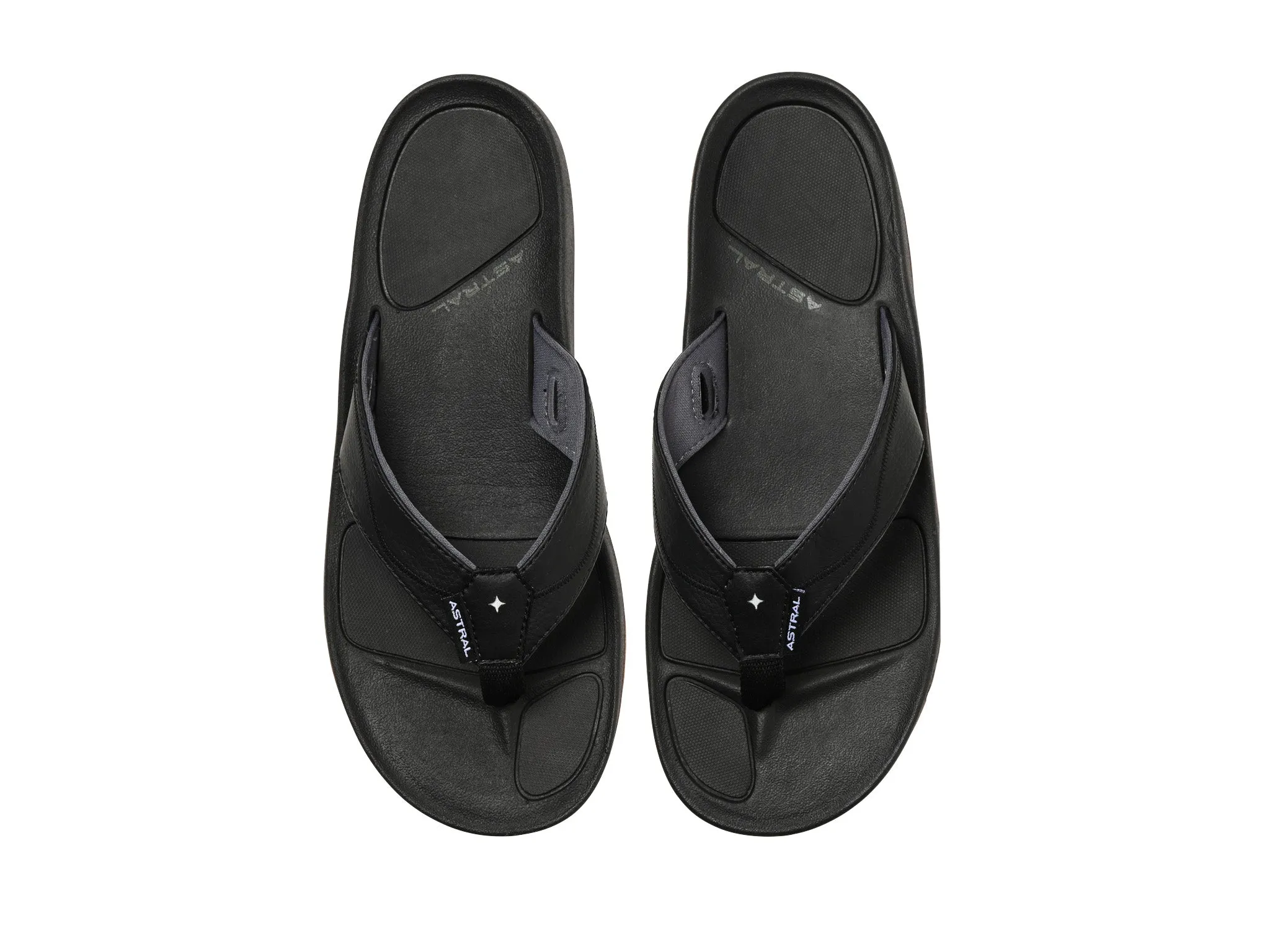 Men's Astral Filipe Flip Flops Color: Space Black