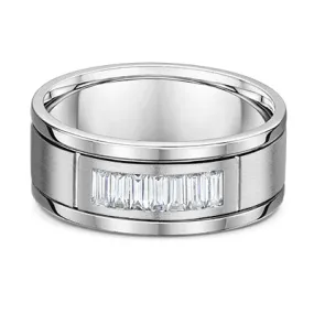 Men's Baguette Diamond Wedding Band