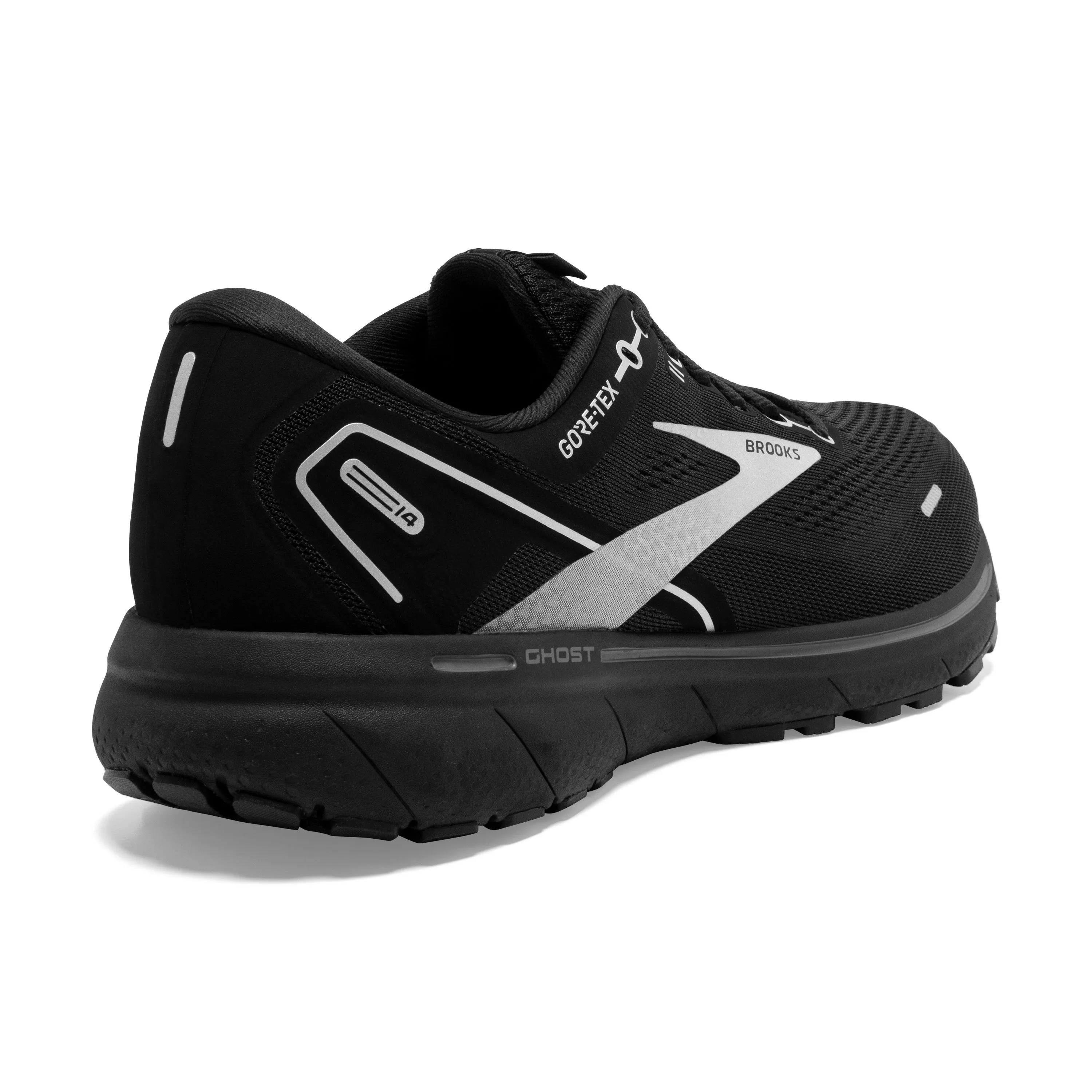 Men's Brooks Ghost 14 GTX Color: Black/Black/Ebony