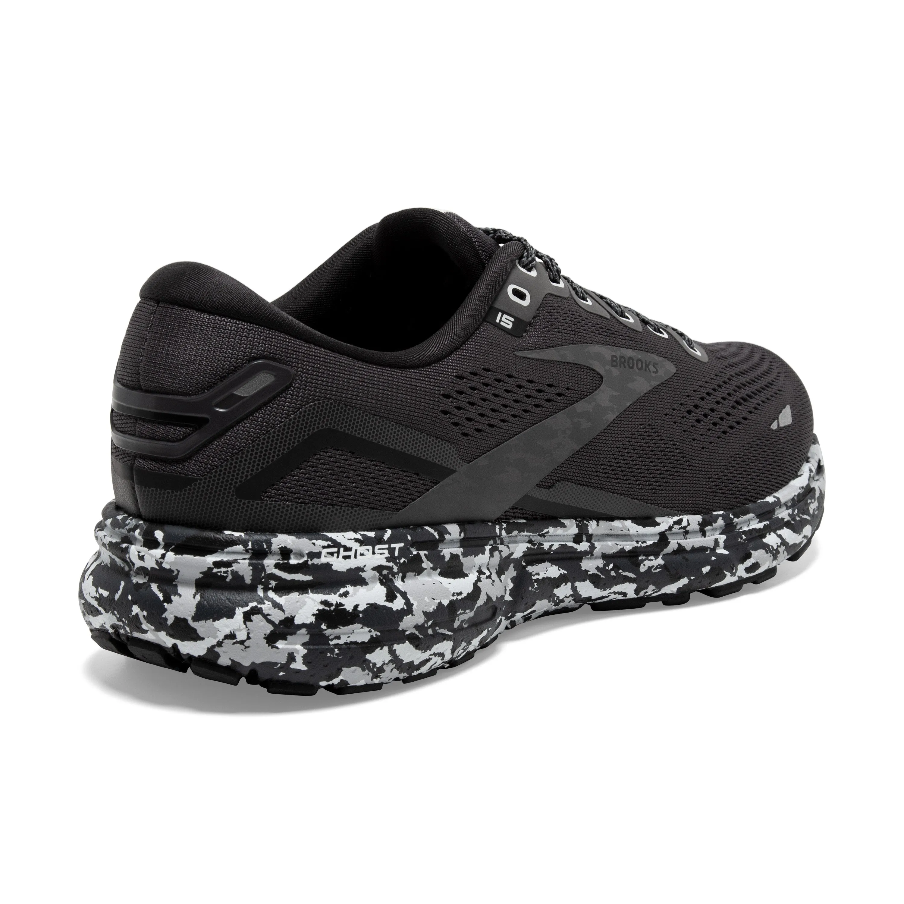 Men's Brooks Ghost 15 Color: Ebony / Black / Oyster