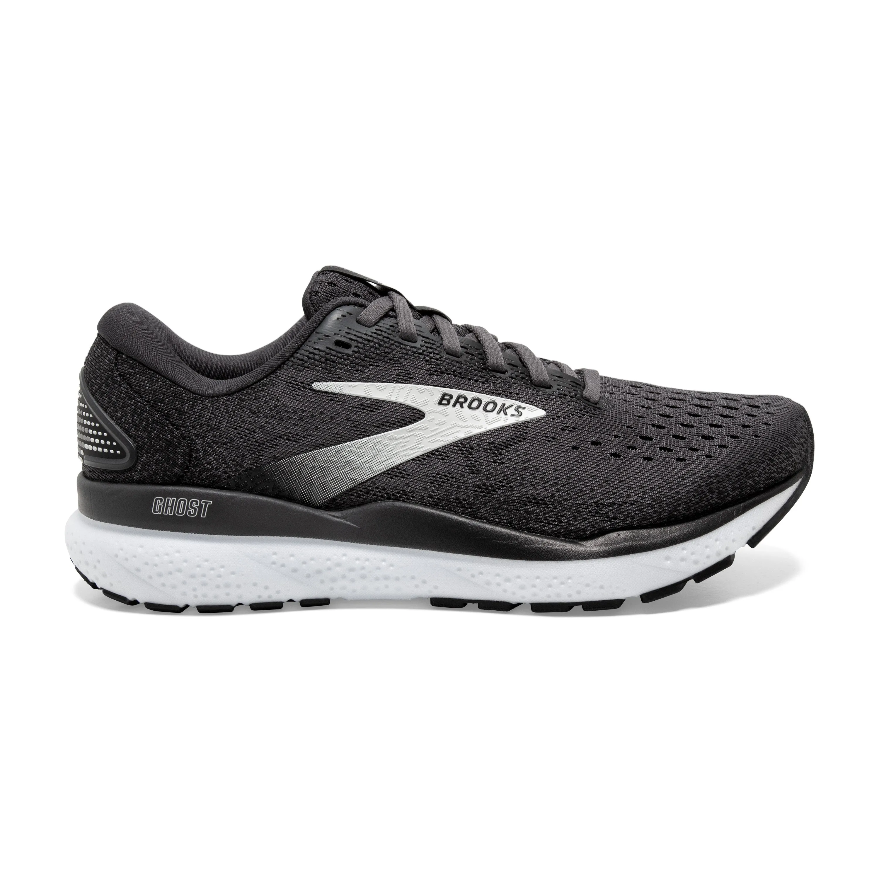 Men's Brooks Ghost 16 Color: Black / Grey / White