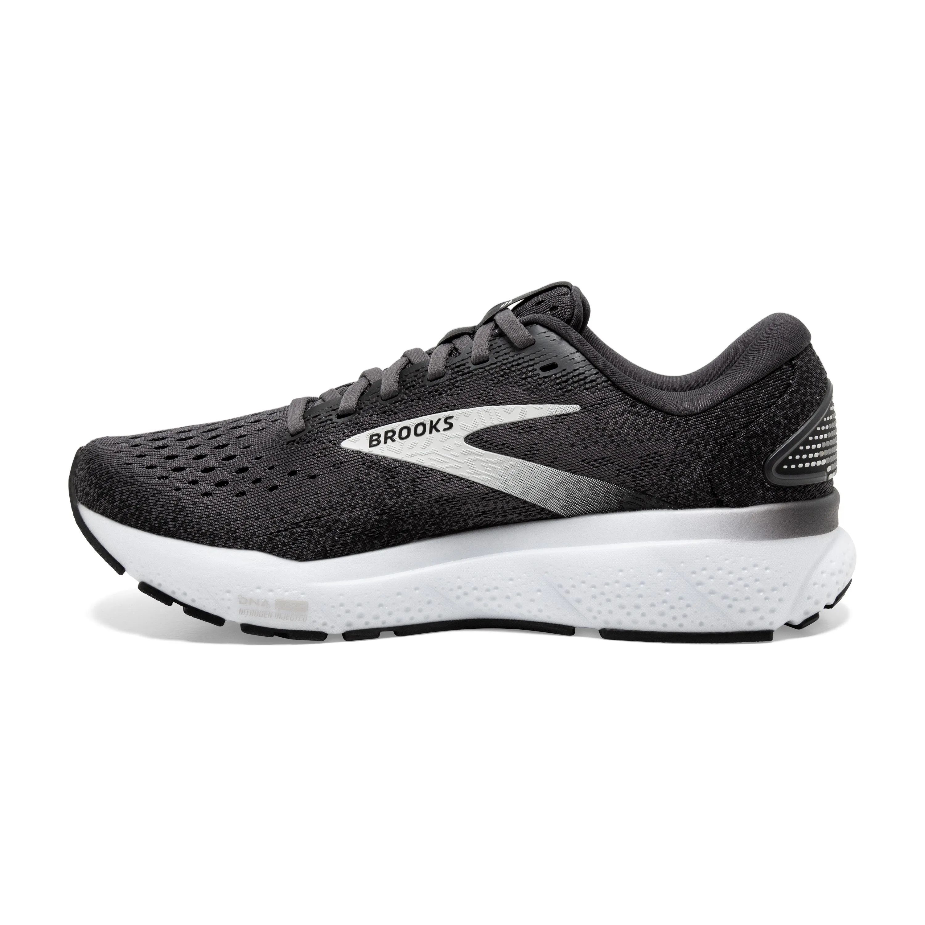 Men's Brooks Ghost 16 Color: Black / Grey / White