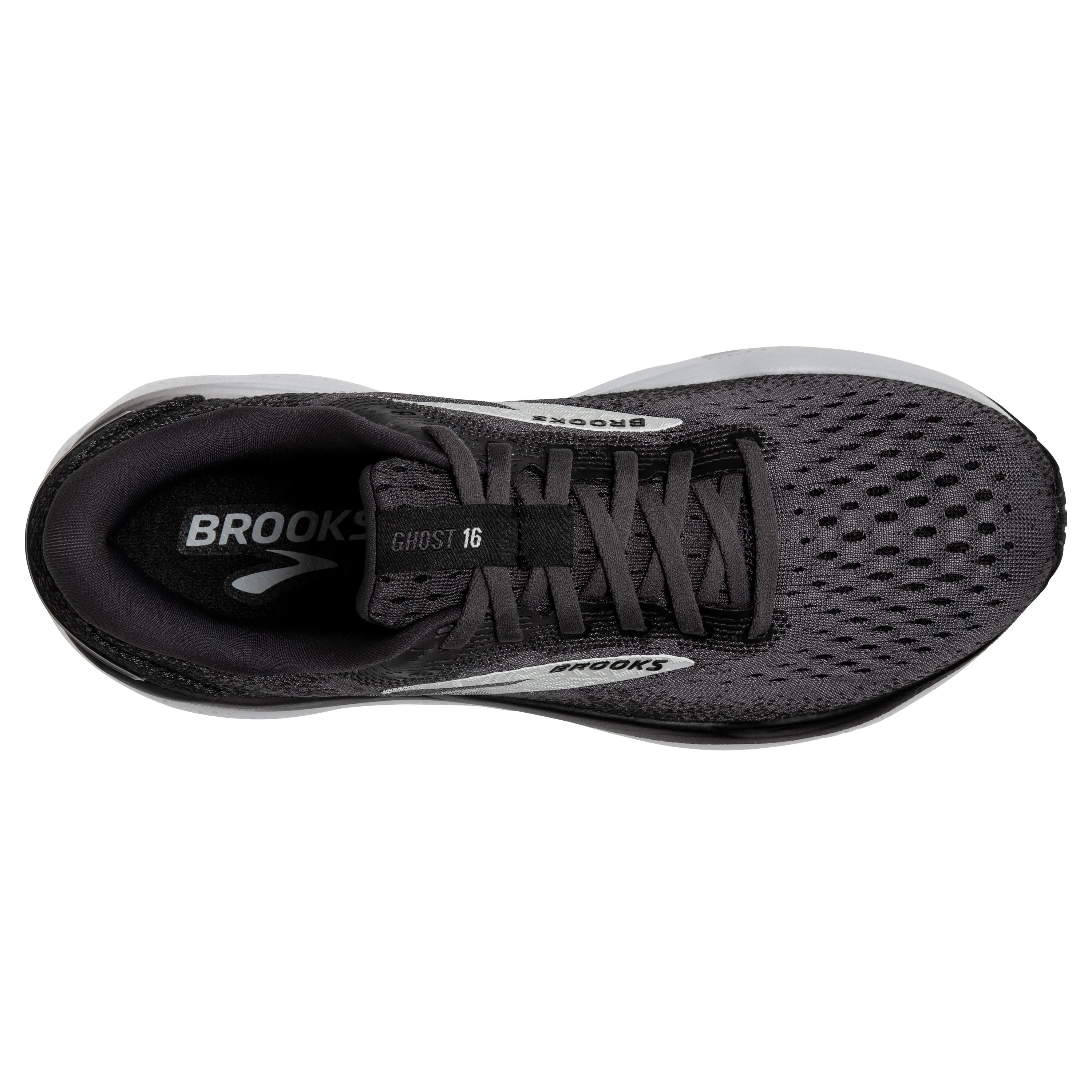 Men's Brooks Ghost 16 Color: Black / Grey / White