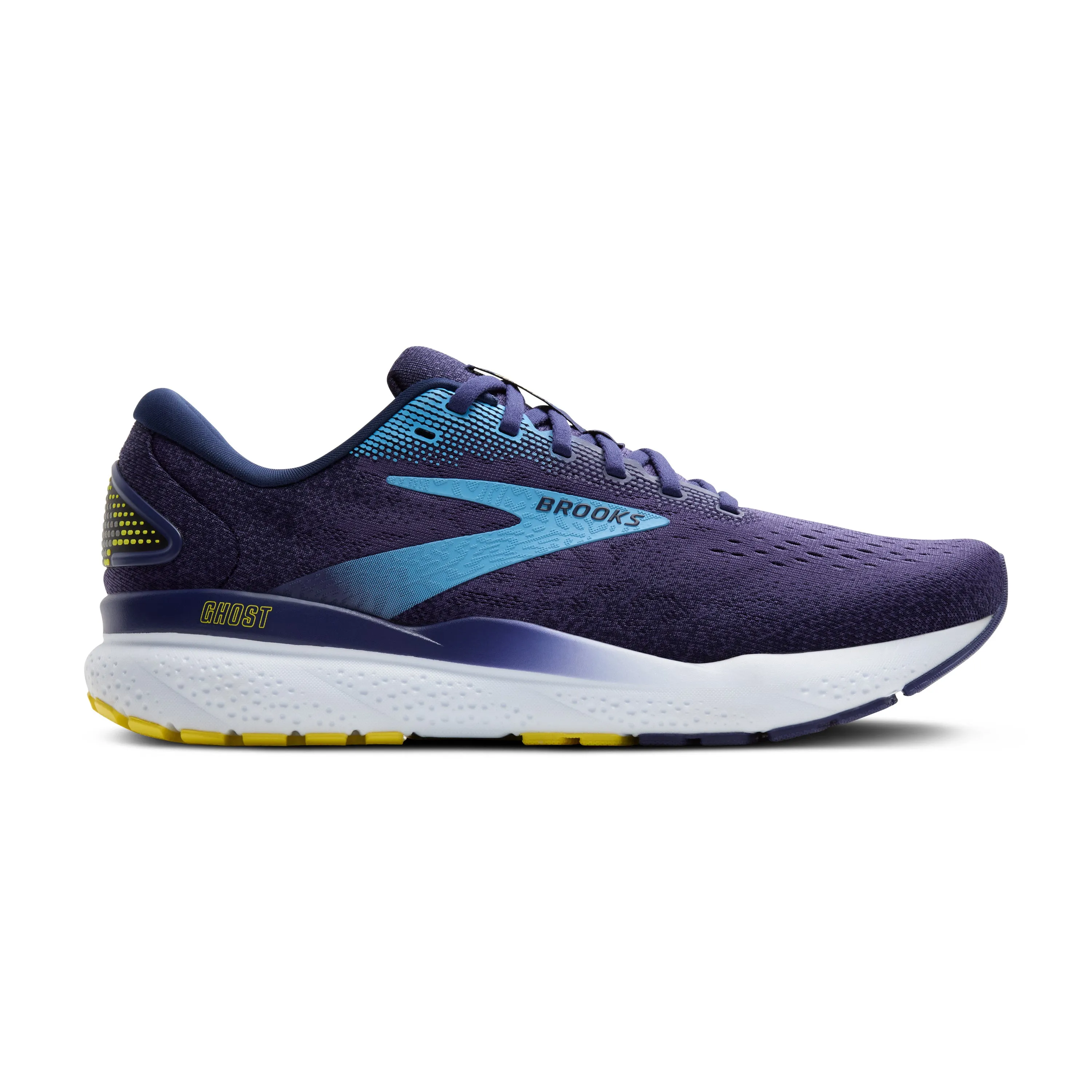 Men's Brooks Ghost 16 Color: Blue / Blue / Yellow