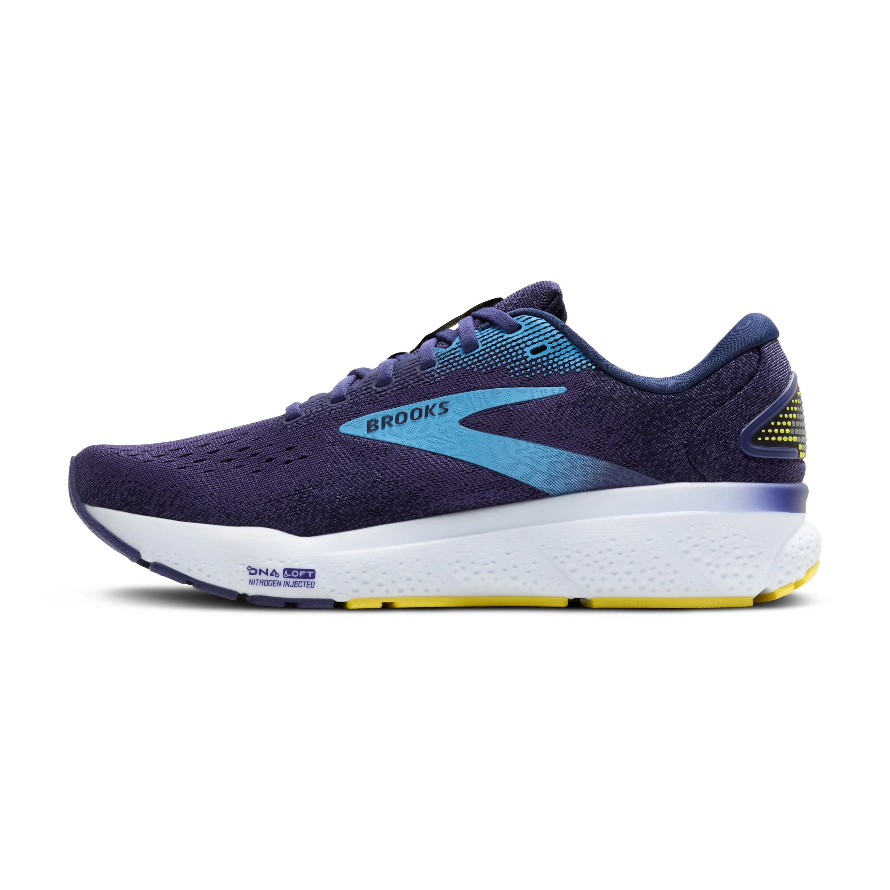 Men's Brooks Ghost 16 Color: Blue / Blue / Yellow