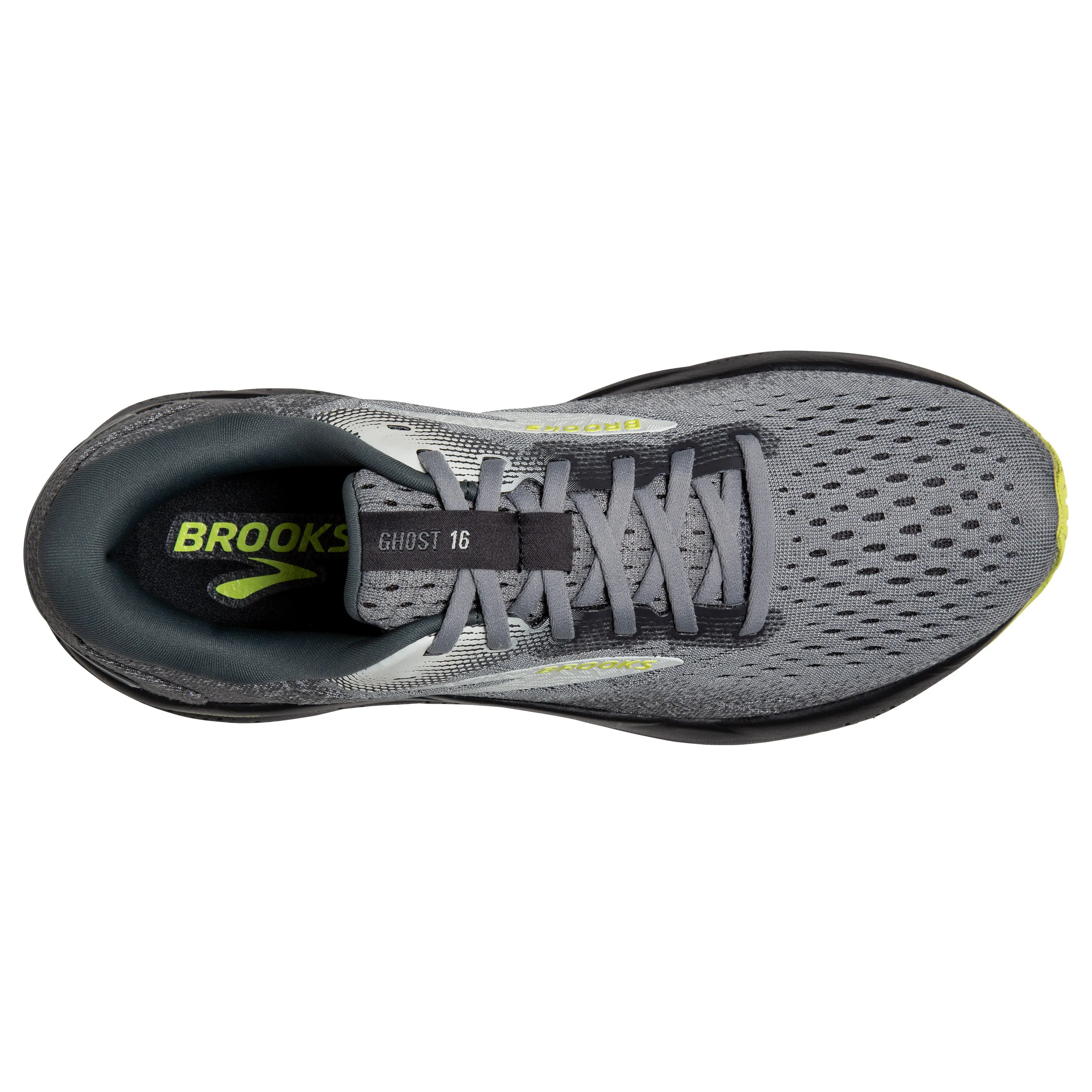 Men's Brooks Ghost 16 Color: Primer / Grey / Lime