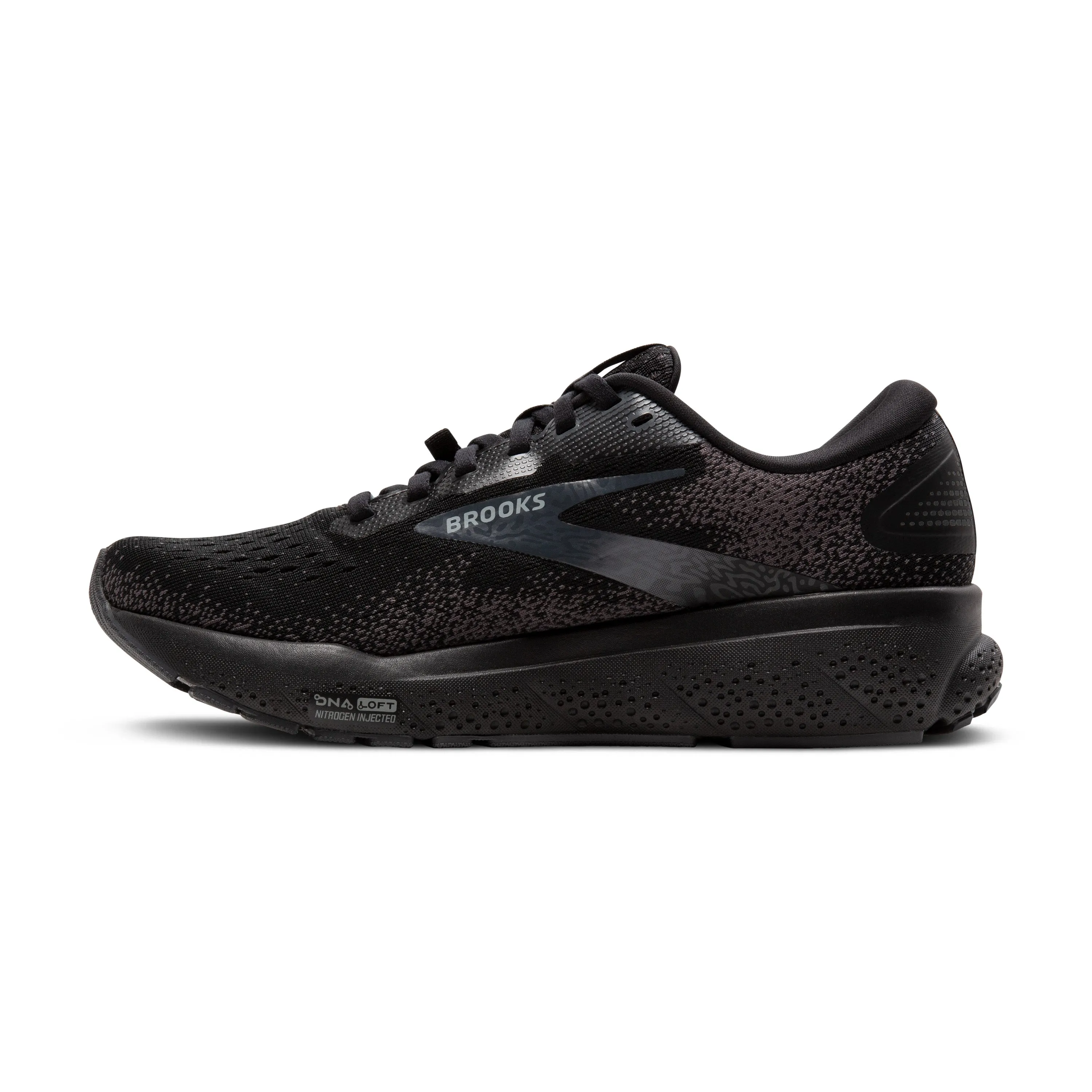 Men's Brooks Ghost 16 GTX Color: Black/Black/Ebony