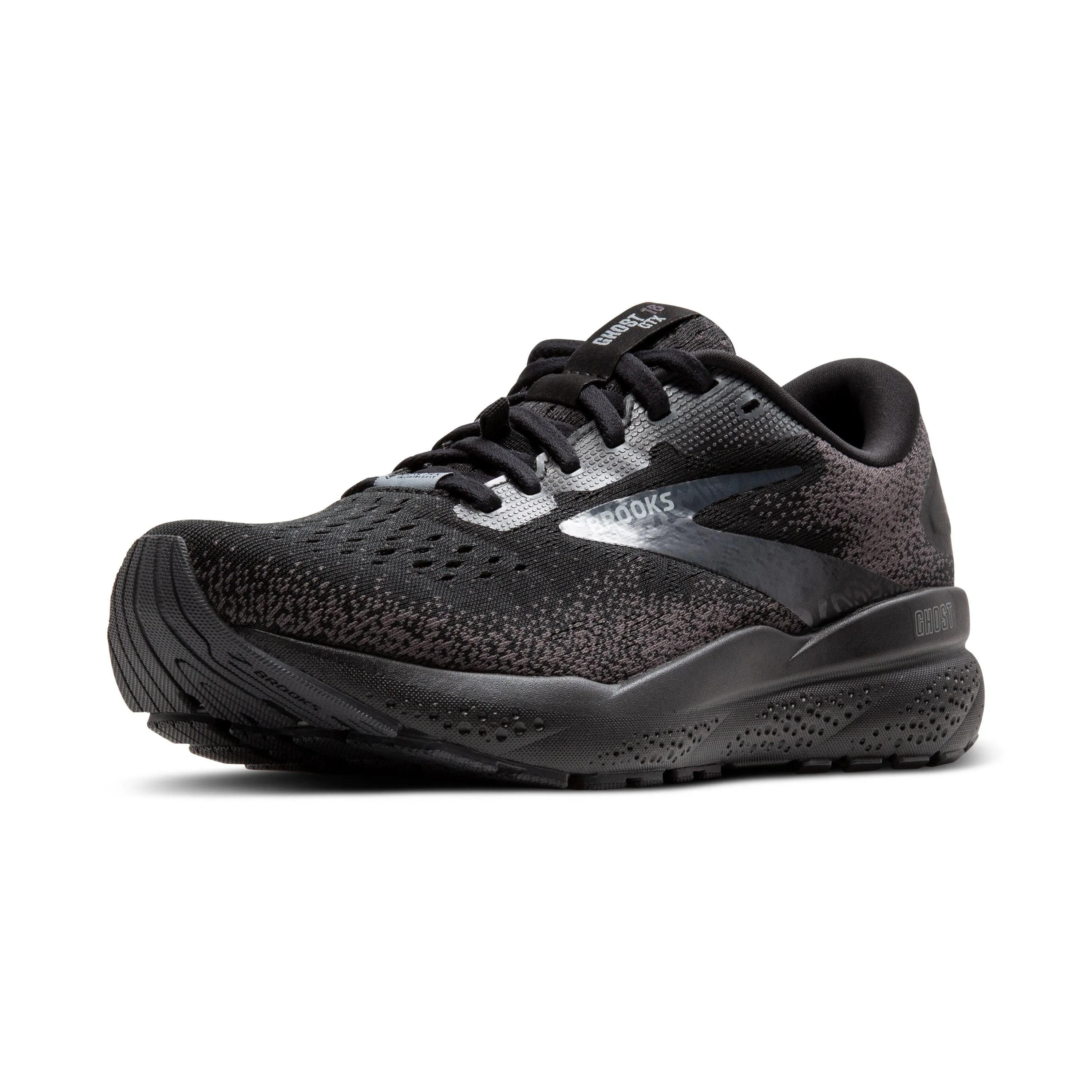 Men's Brooks Ghost 16 GTX Color: Black/Black/Ebony