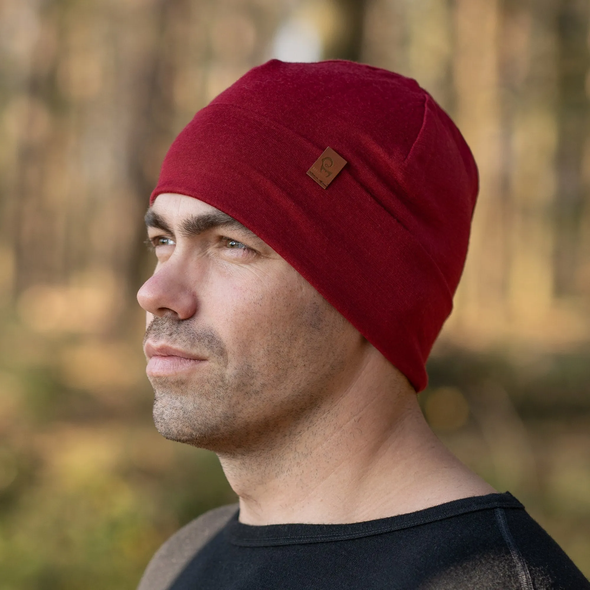 Men's Merino Beanie Royal Cherry