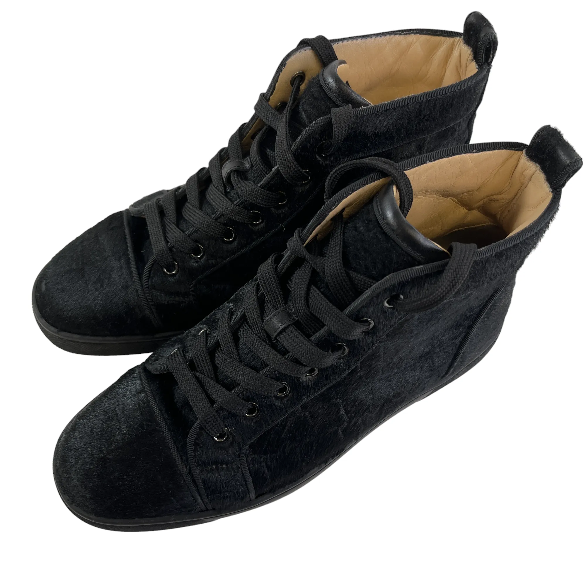 Men's Orlato Flat Ponyhair Trainers Black Size EU 39.5 / UK 5.5