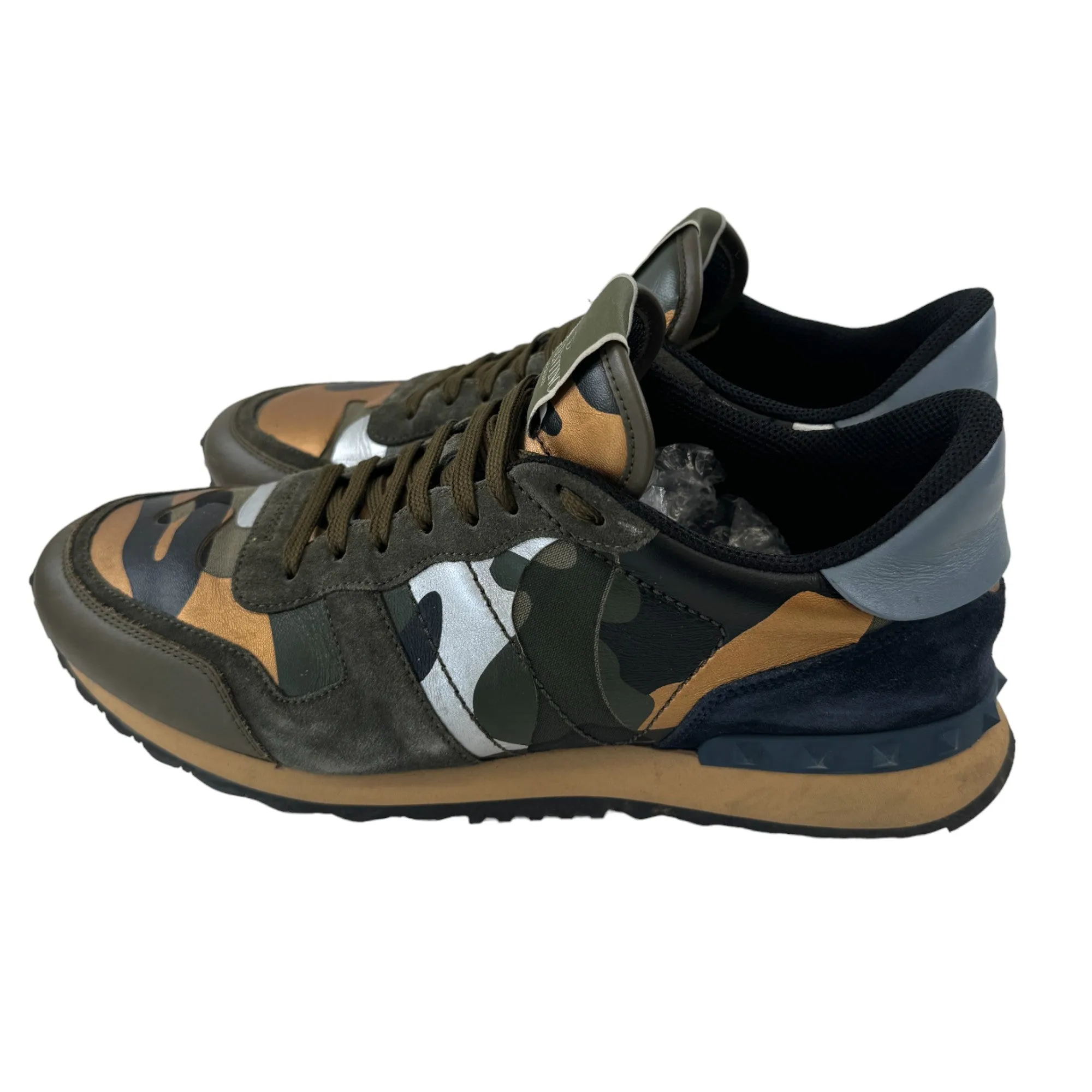 Men's Rockrunner Camouflage Low Trainers Green Size EU 45 / UK 11