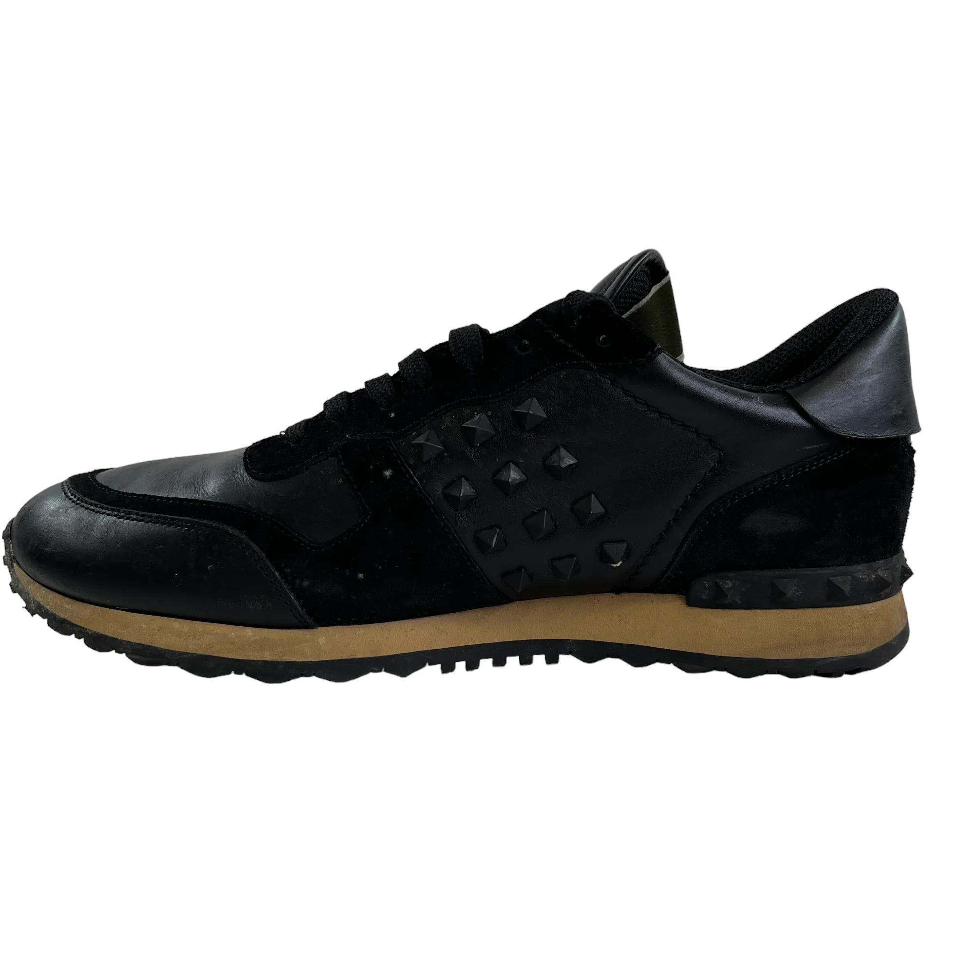 Men's Rockstud Low Trainers Black Size EU 44 / UK 10