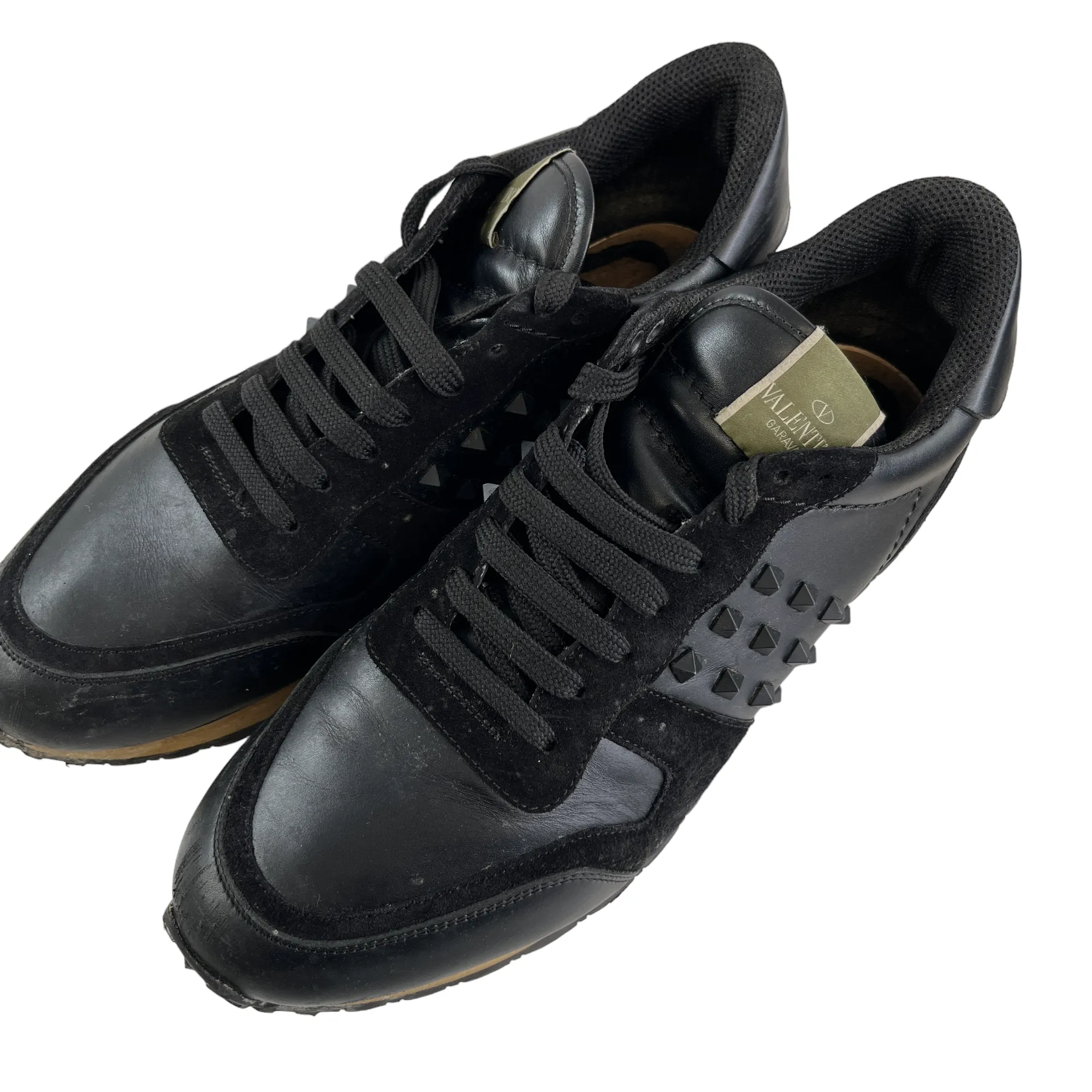 Men's Rockstud Low Trainers Black Size EU 44 / UK 10