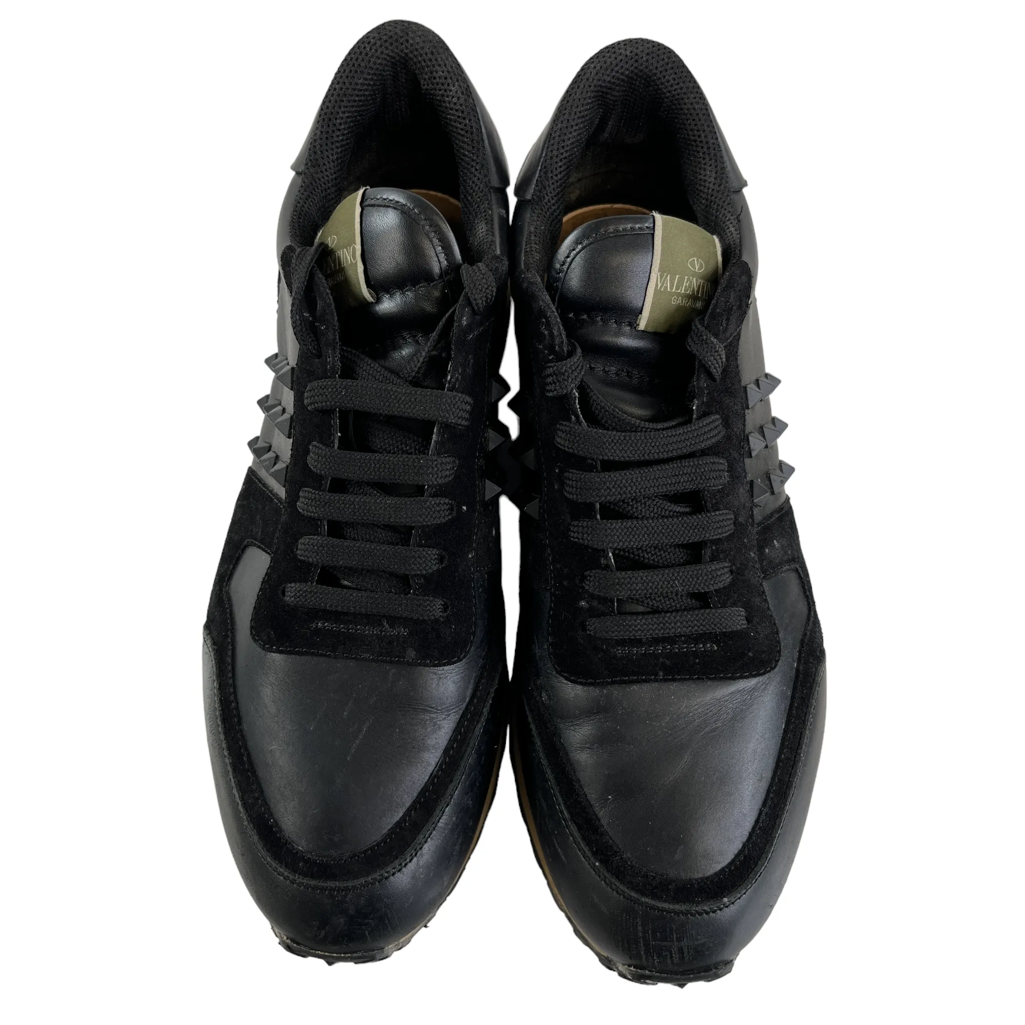 Men's Rockstud Low Trainers Black Size EU 44 / UK 10